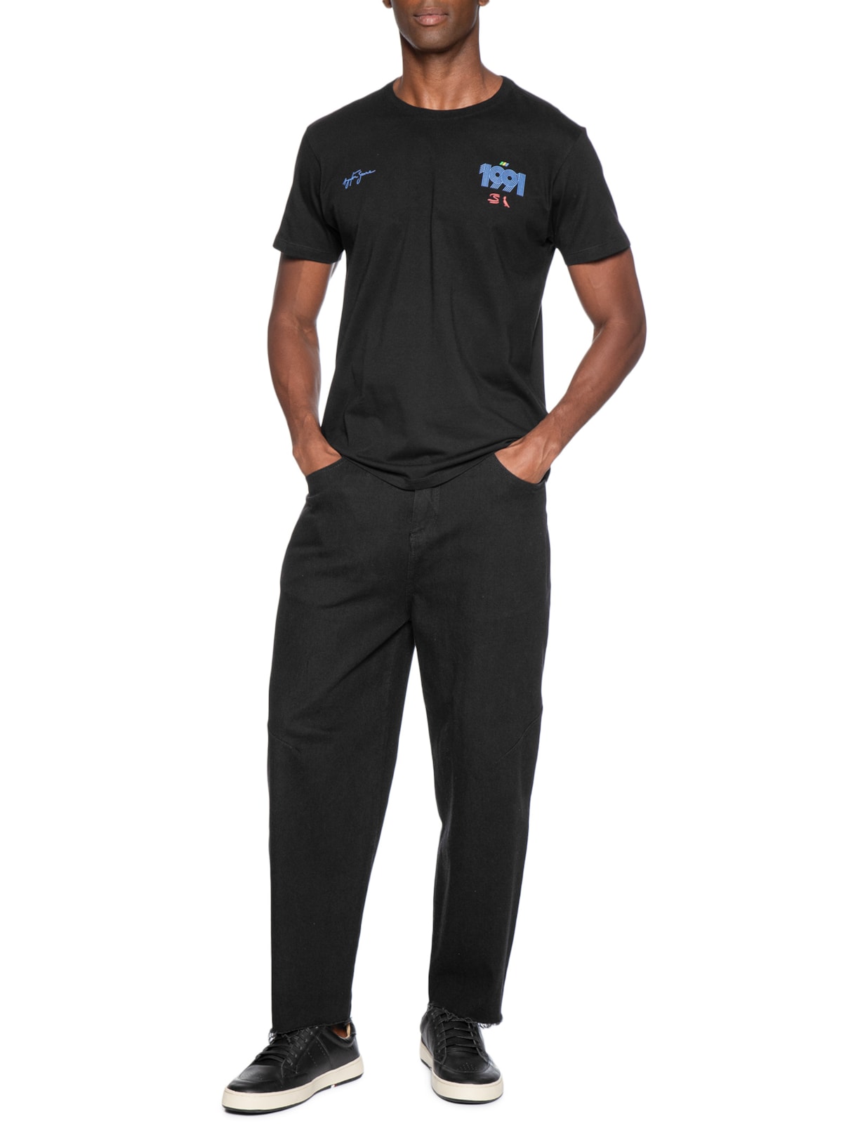 Camiseta Masculina Est 1991 Senna Preto Reserva
