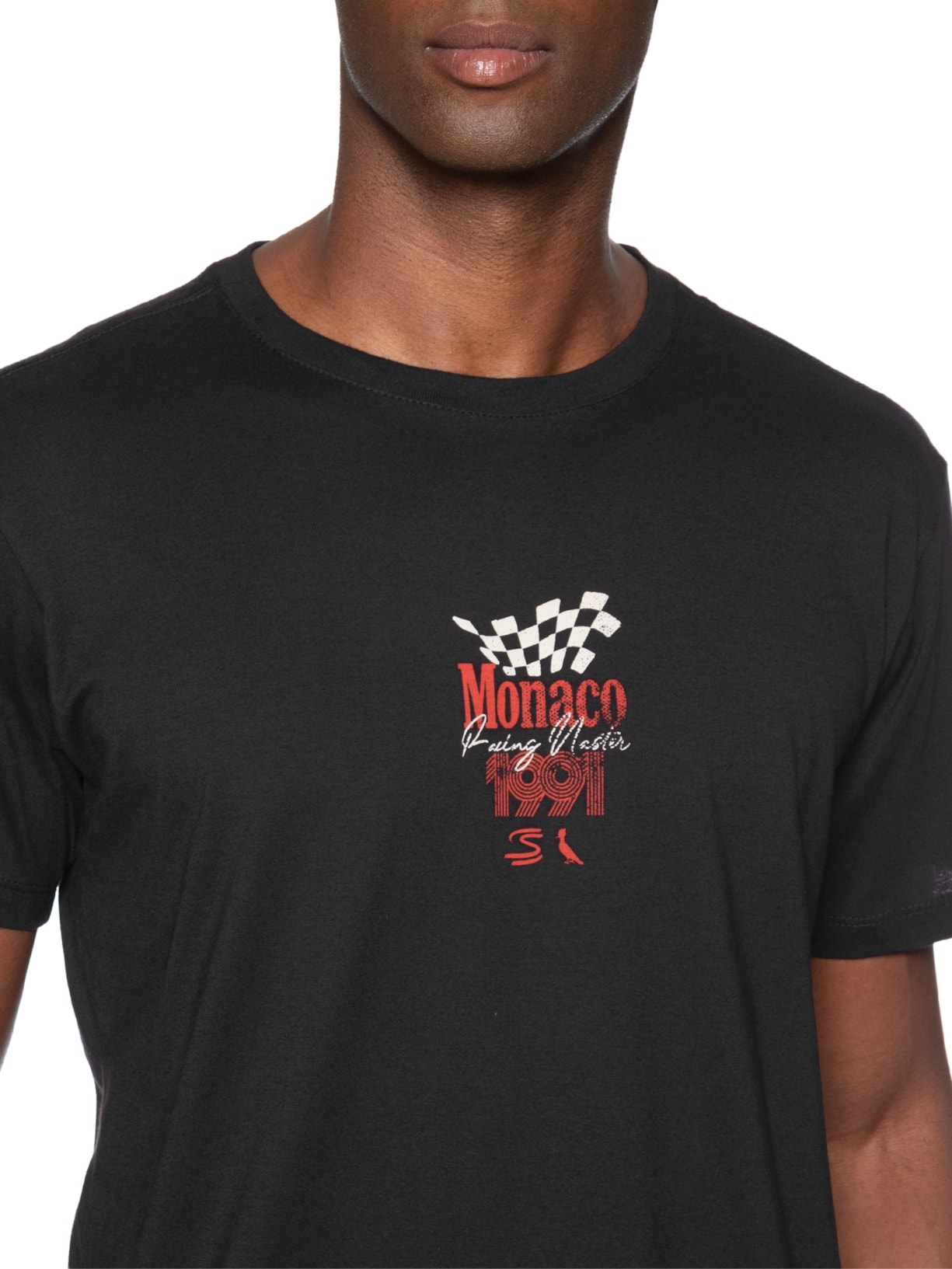 Camiseta Masculina Est Monaco 1991 Senna Preto Reserva