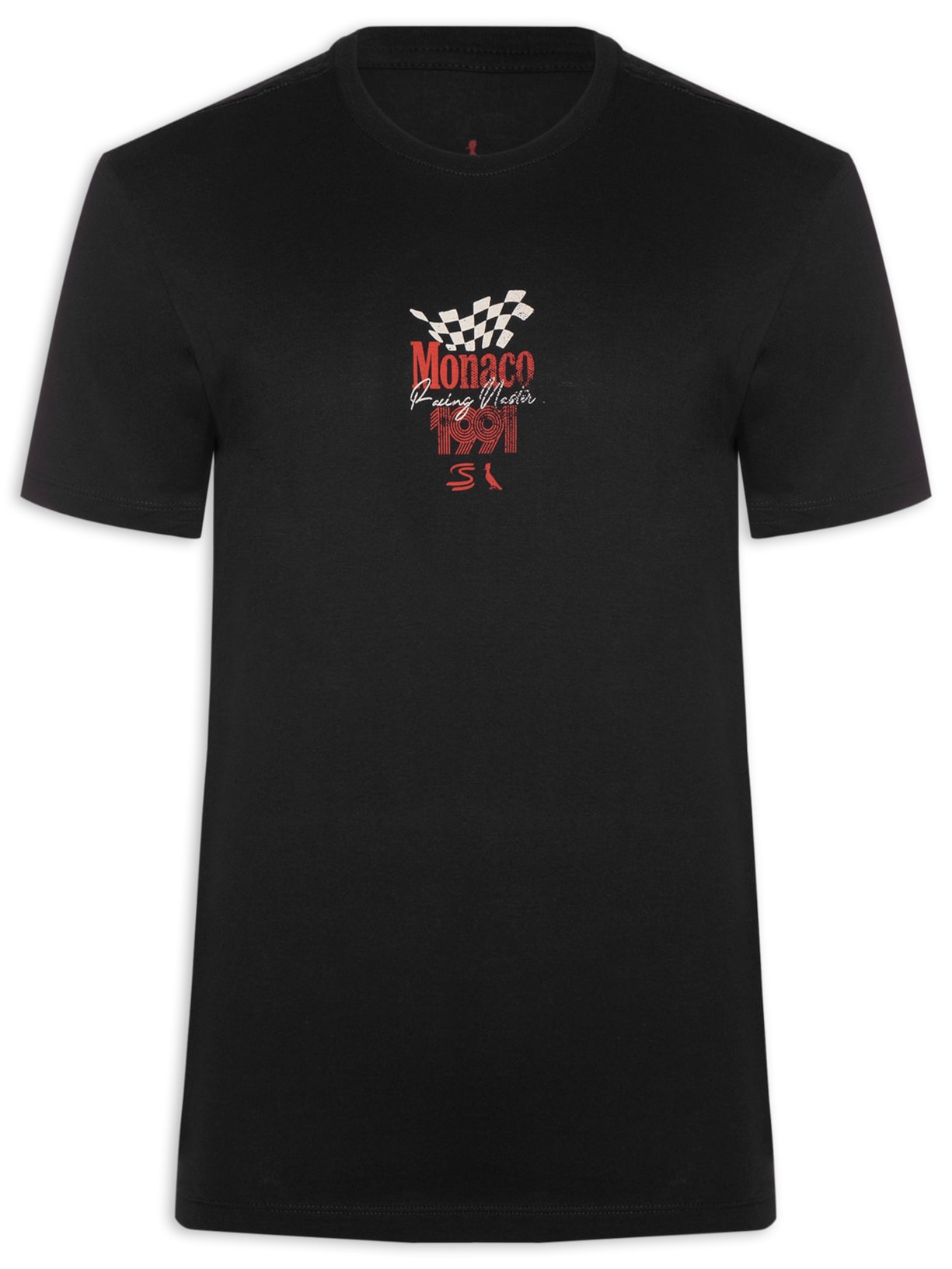 Camiseta Masculina Est Monaco 1991 Senna – Preto