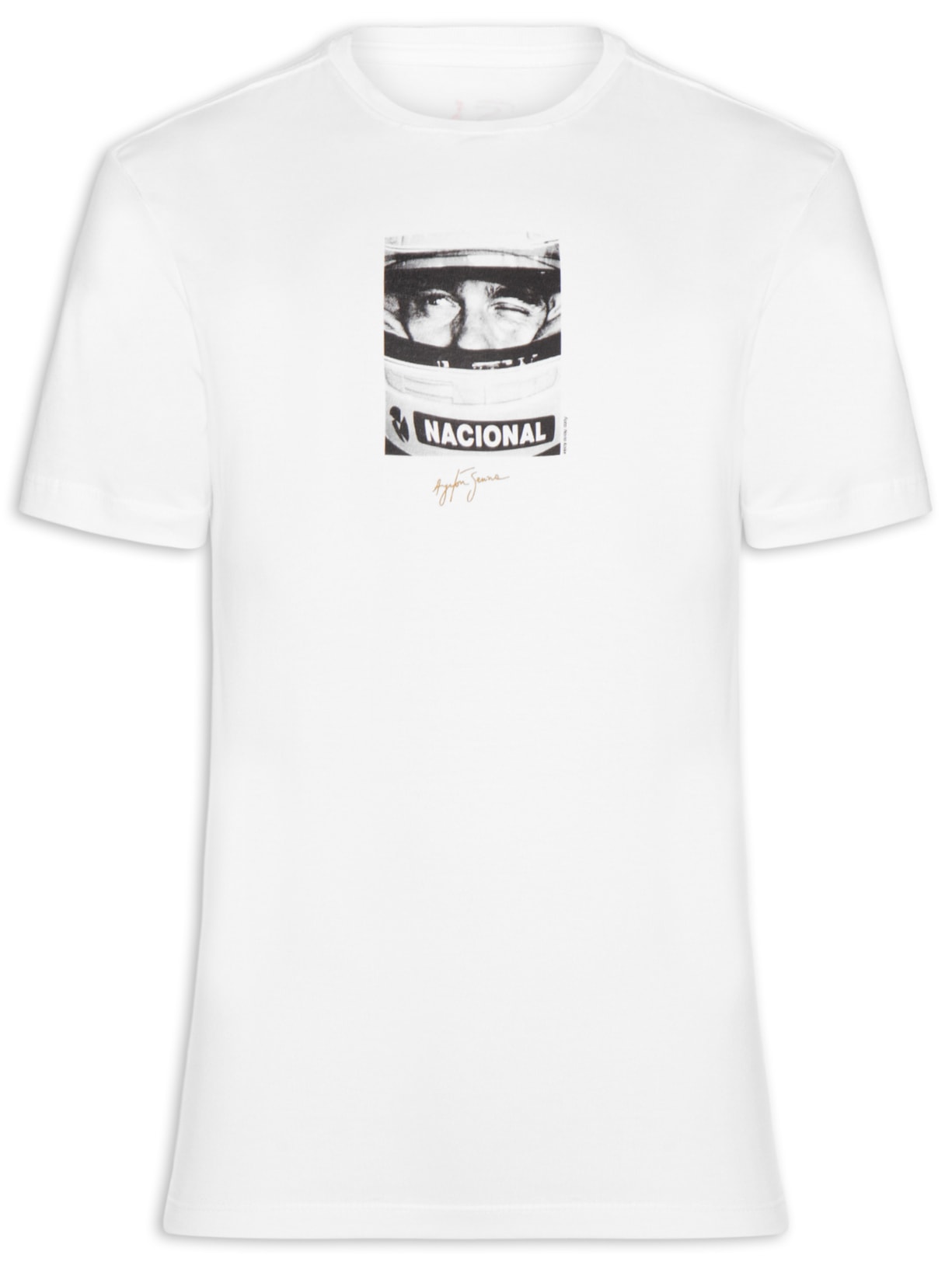 Camiseta Masculina Est Race Master Senna Branco Reserva