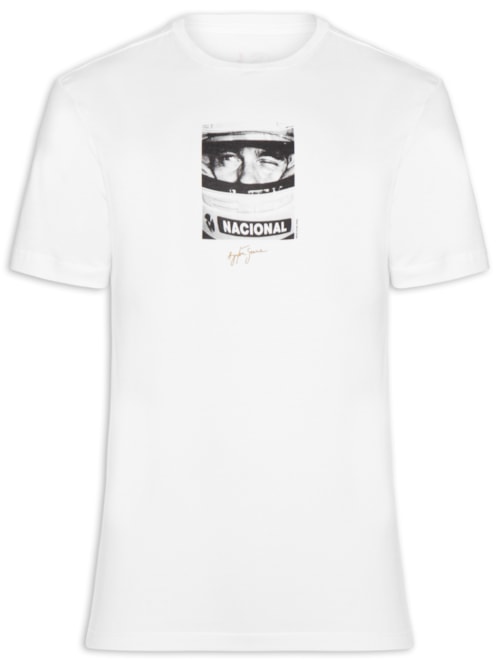 Camiseta Masculina Est Race Master Senna - Branco
