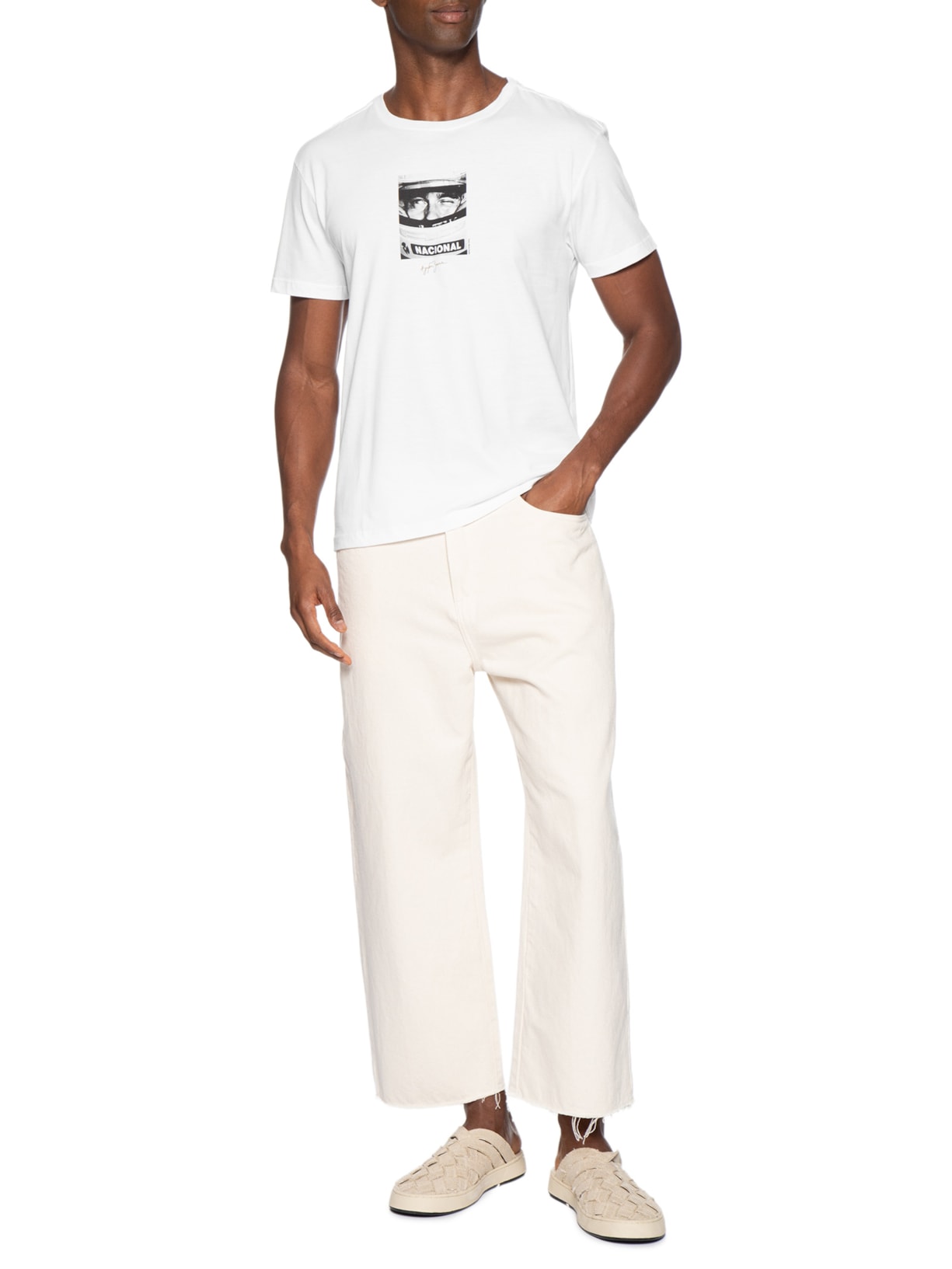 Camiseta Masculina Est Race Master Senna Branco Reserva