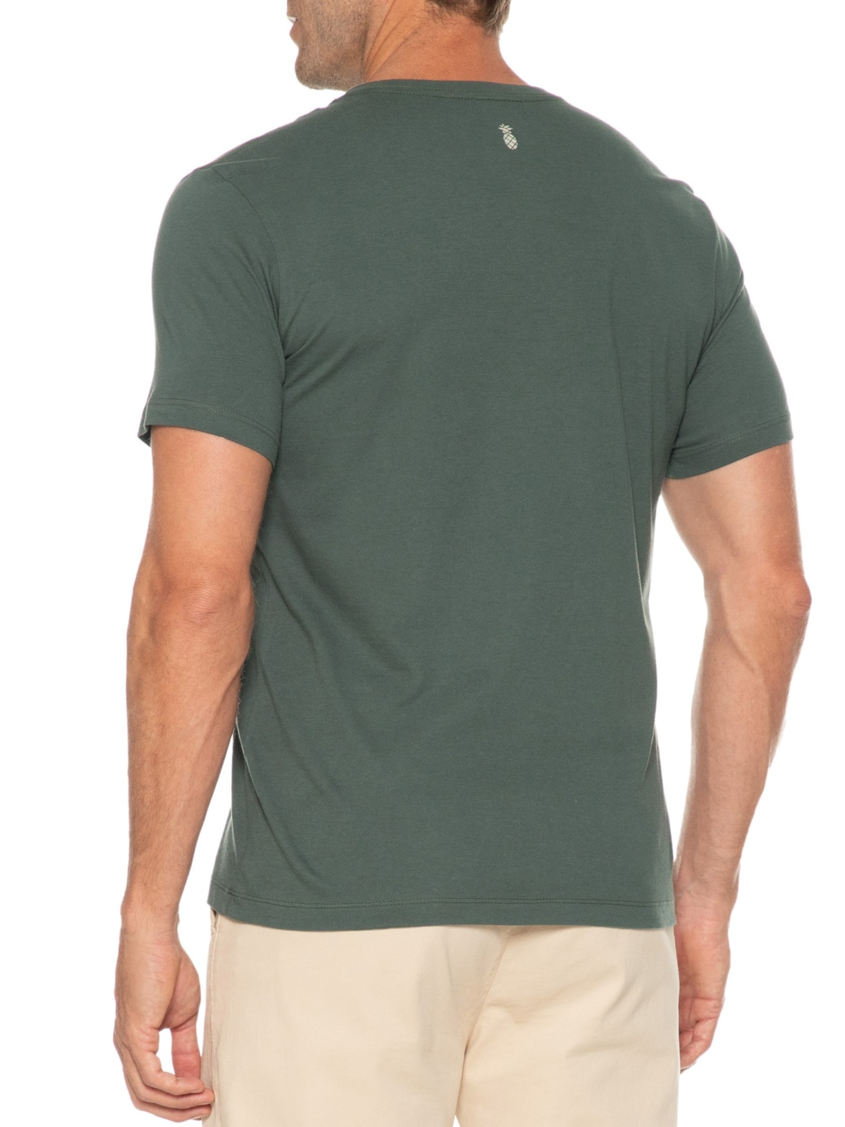 Camiseta Masculina Estampa Apréd Ski Club Verde Pineapple
