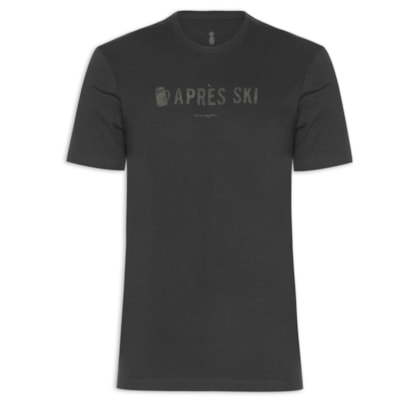 Camiseta Masculina Estampa Aprés Ski - Preto