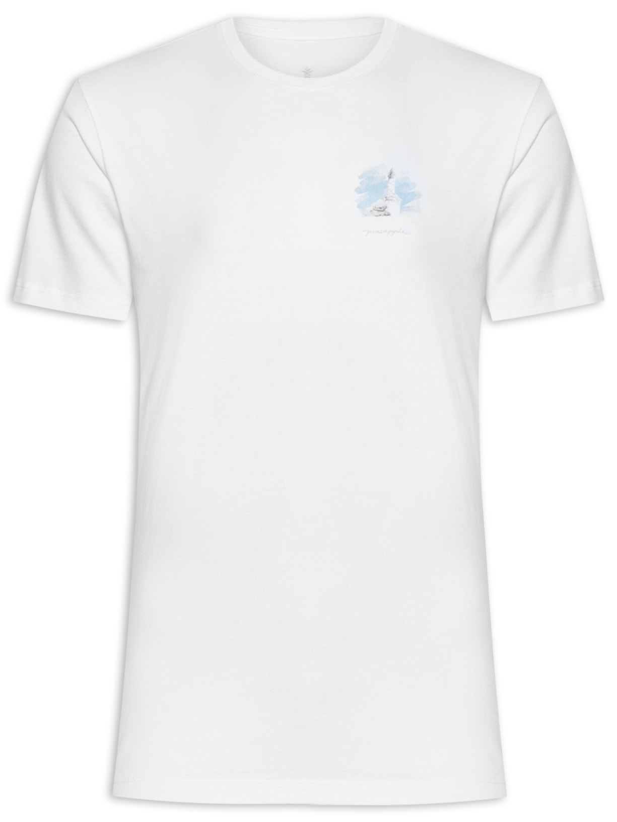Camiseta Masculina Estampa Aquarela Barcos - Branco