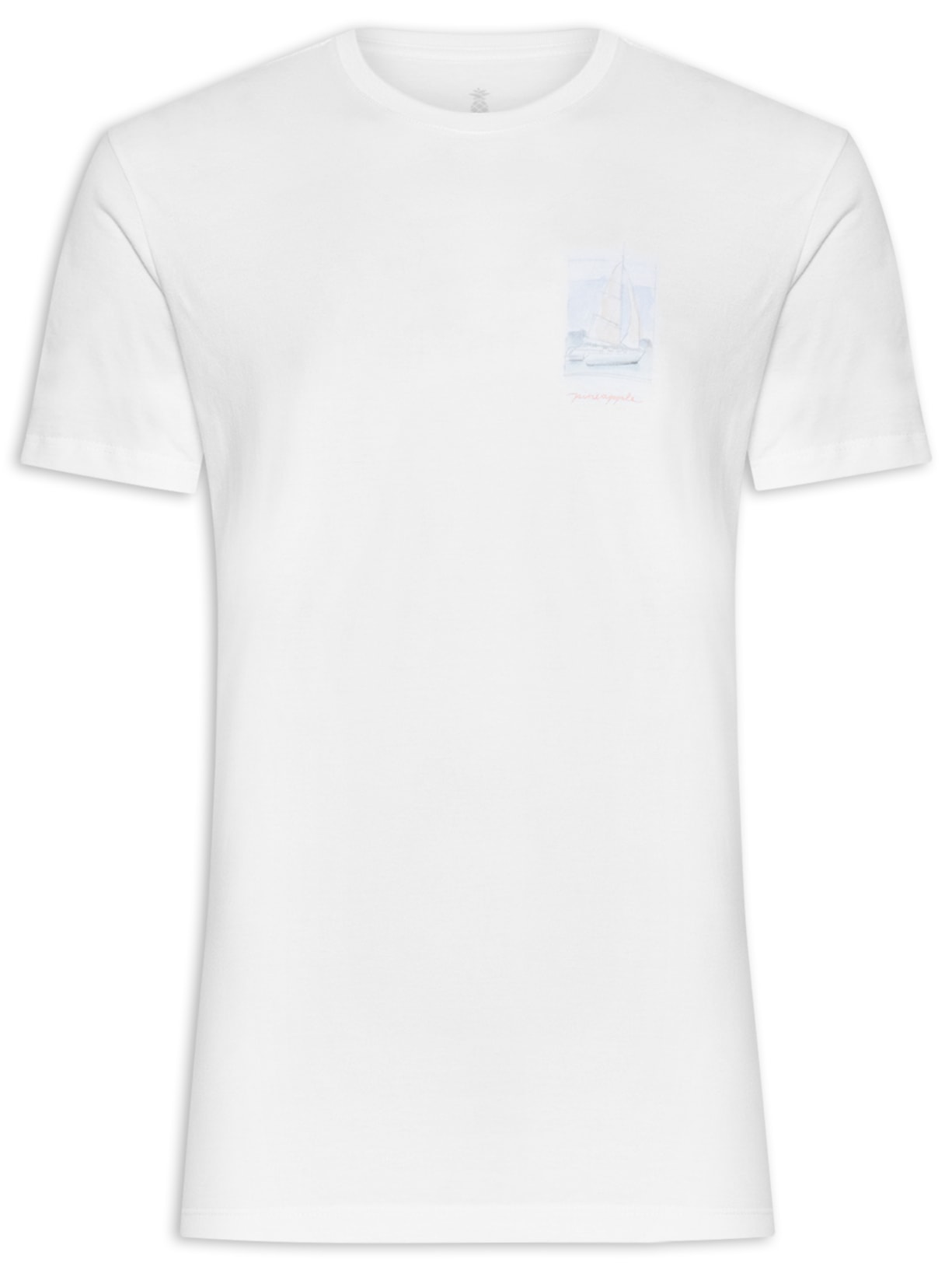 Camiseta Masculina Estampa Aquarela Barcos - Branco