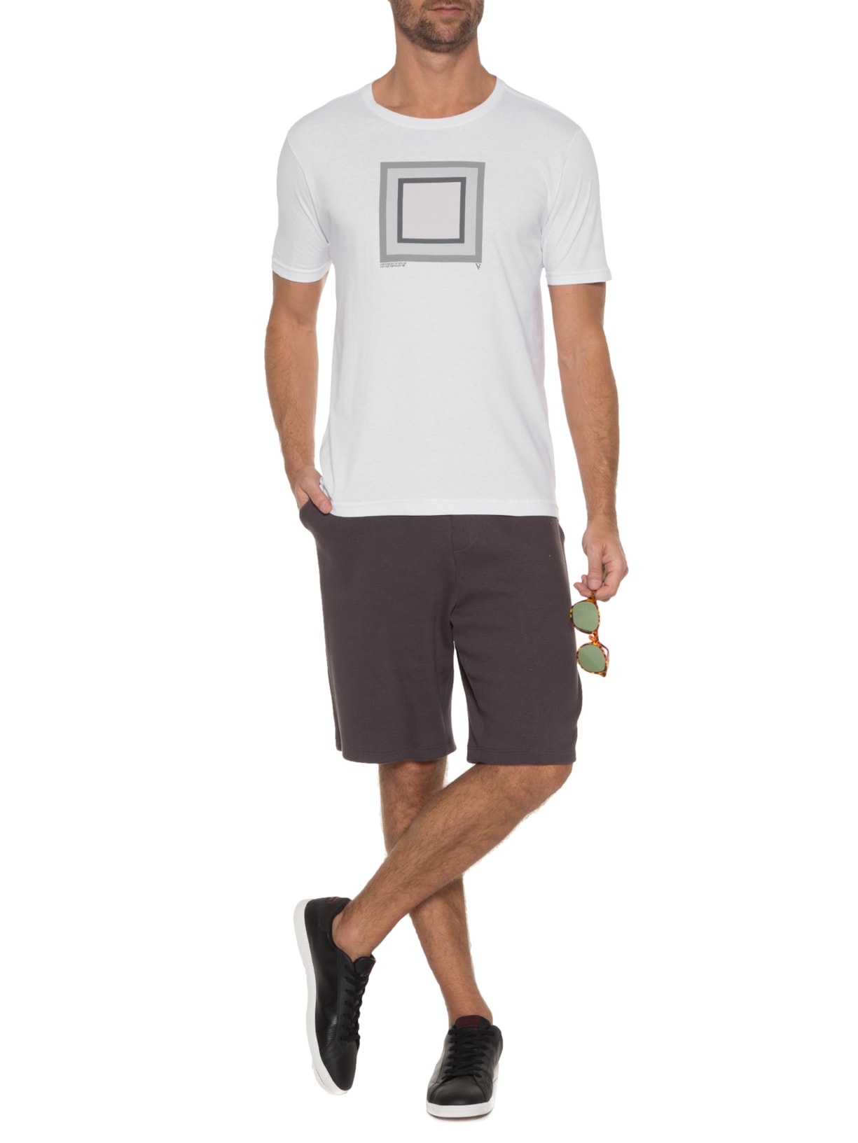 Camiseta Masculina Estampa Bryan Branco Vr