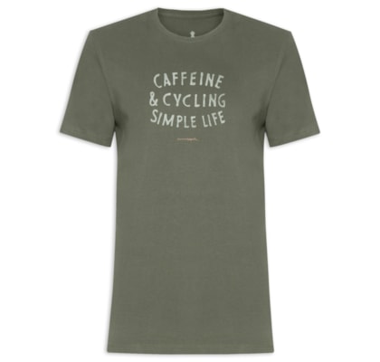 Camiseta Masculina Estampa Caffene - Verde