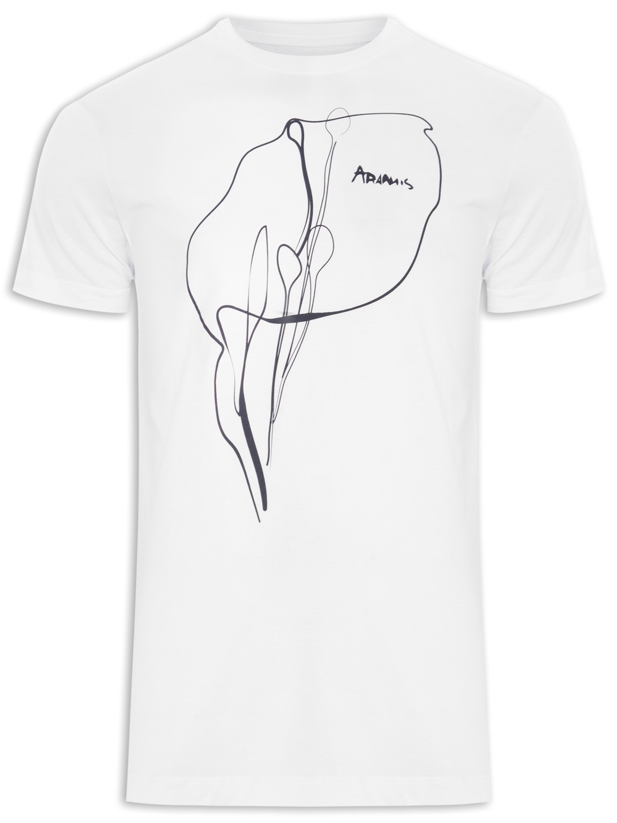 Camiseta Masculina Estampa Calla Lily - Branco