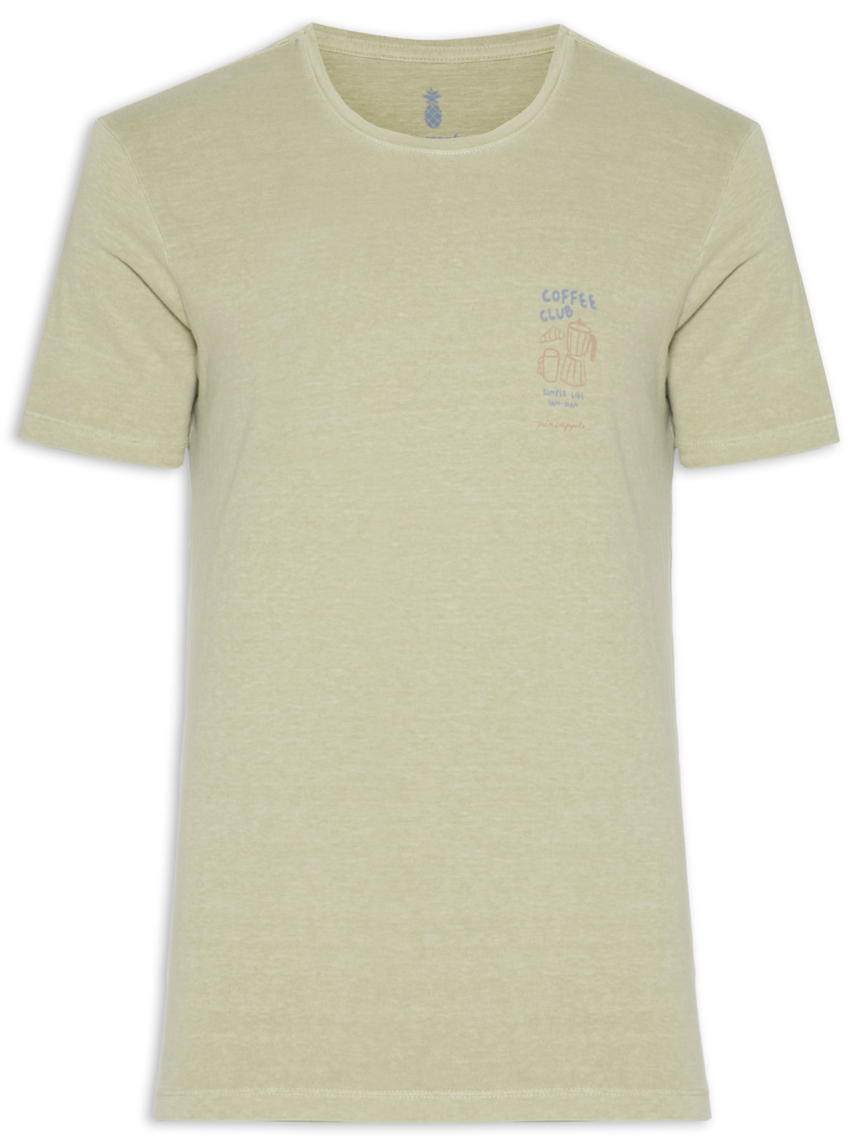 Camiseta Masculina Estampa Coffee Club - Bege