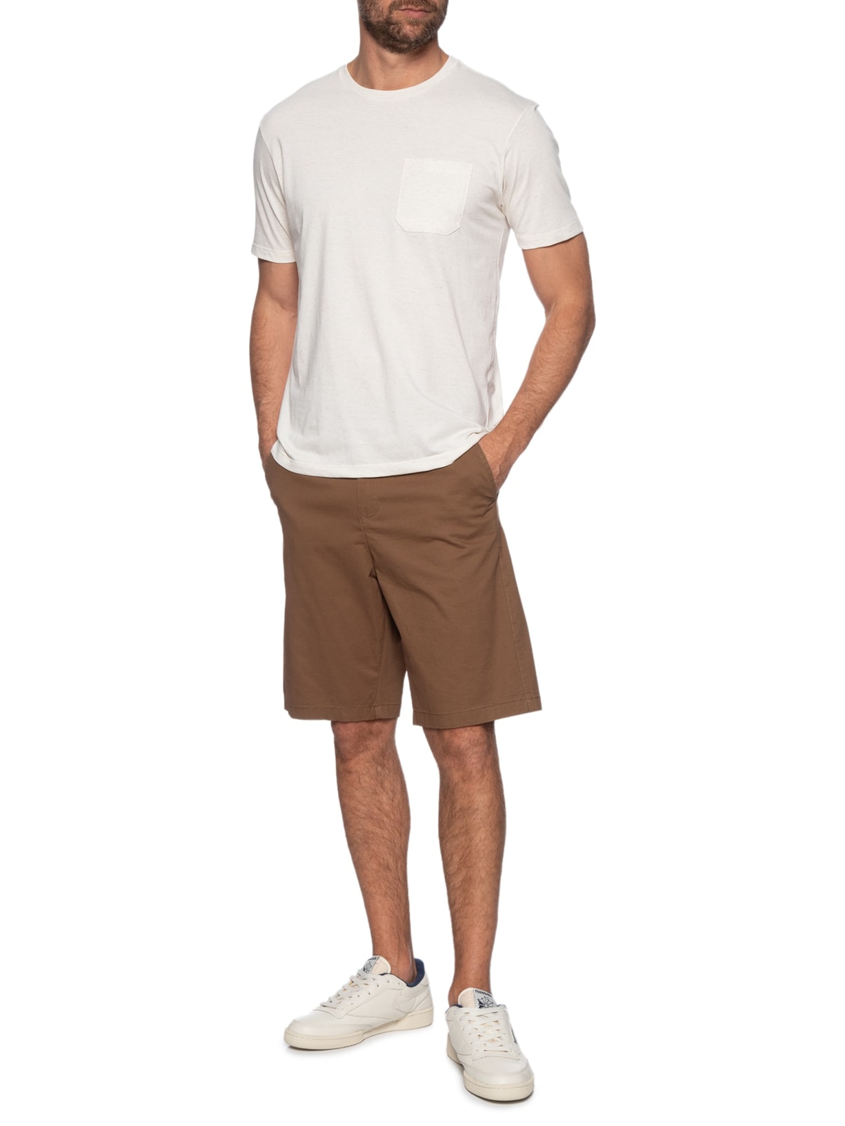 Camiseta Masculina Estampa Concha Off White Zapalla