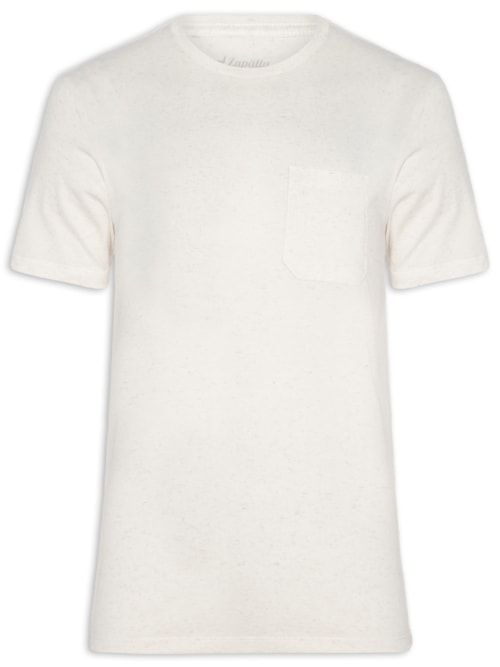 Camiseta Masculina Estampa Concha - Off White