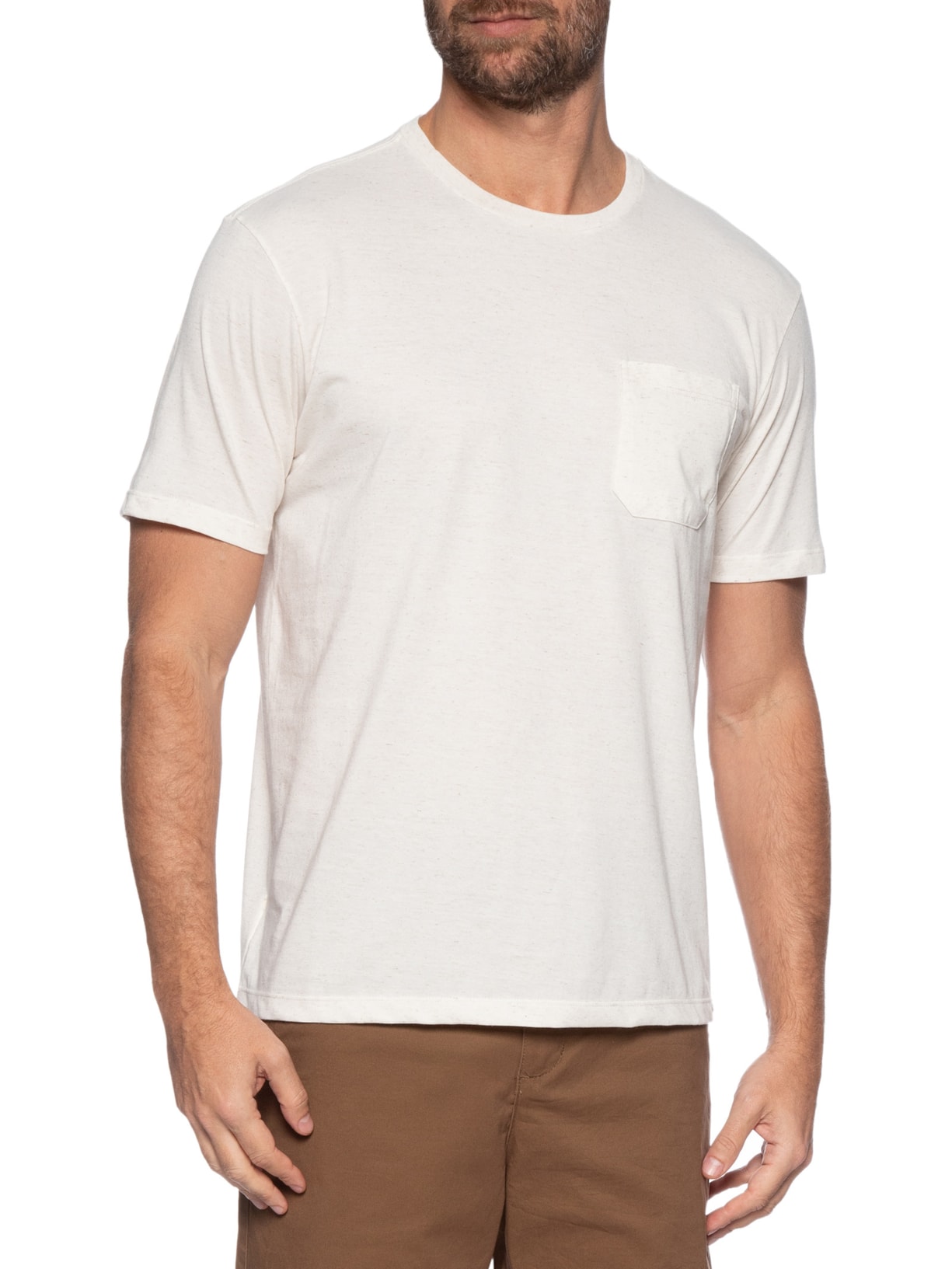 Camiseta Masculina Estampa Concha Off White Zapalla