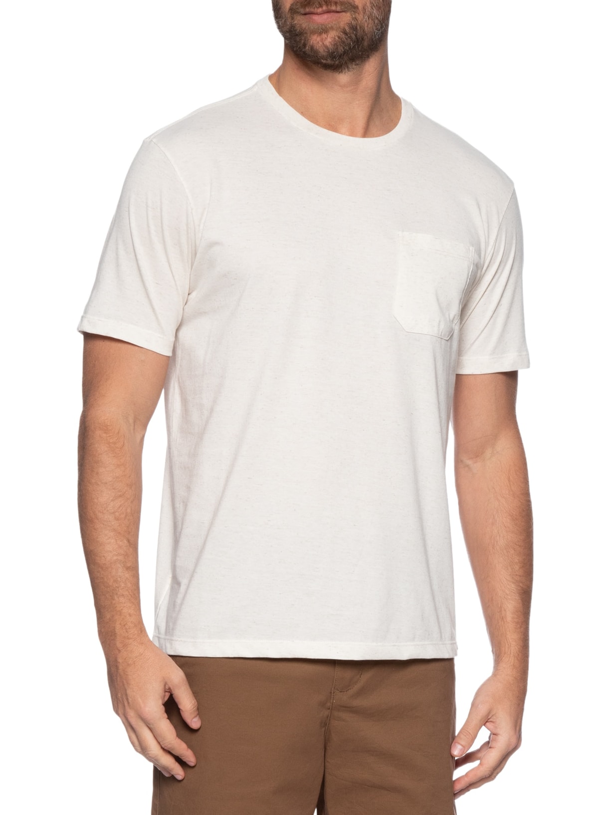 Camiseta Masculina Estampa Concha Off White Zapalla