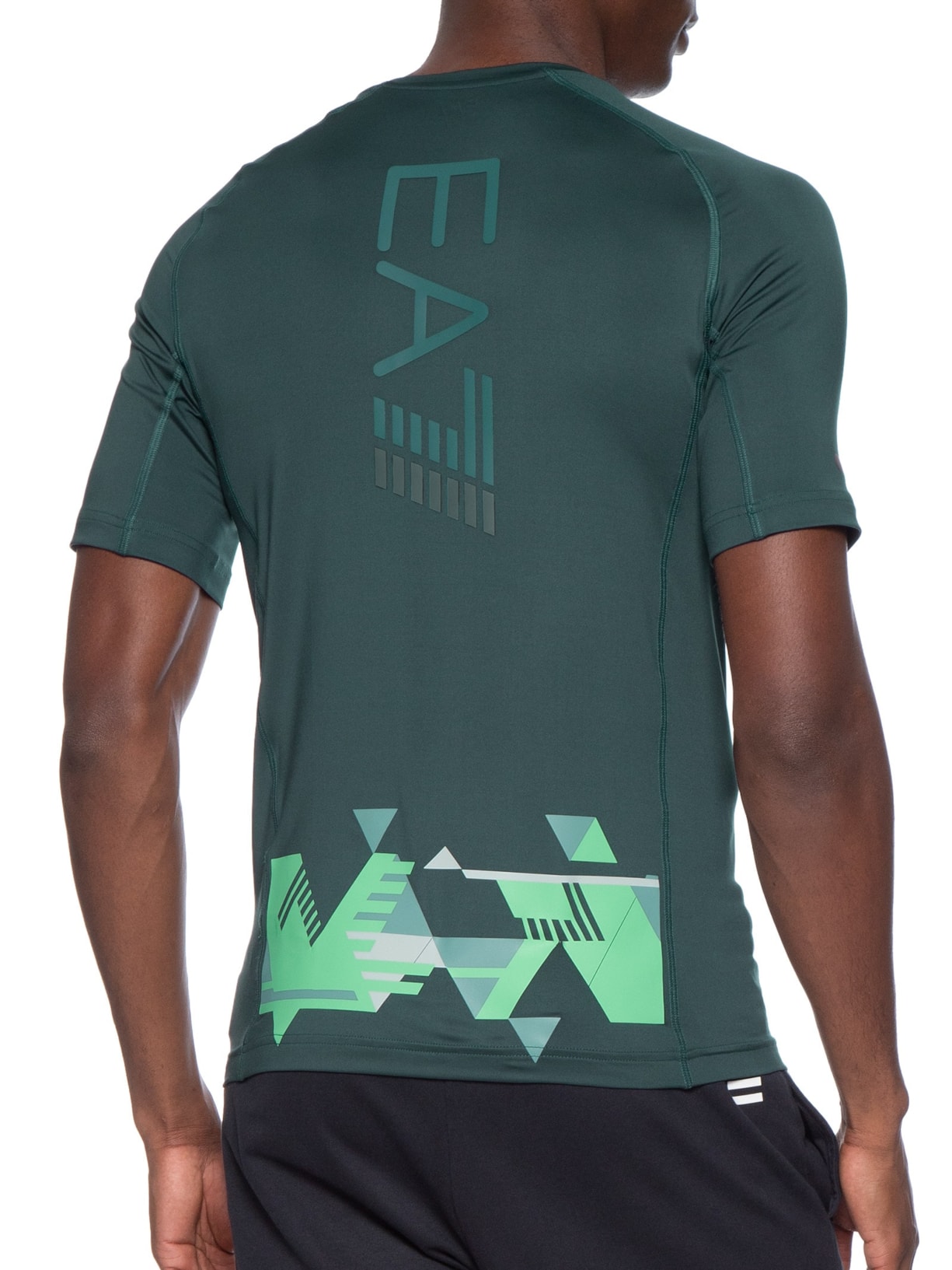 Camiseta Masculina Estampa Costas Azul Ea7 Emporio Armani