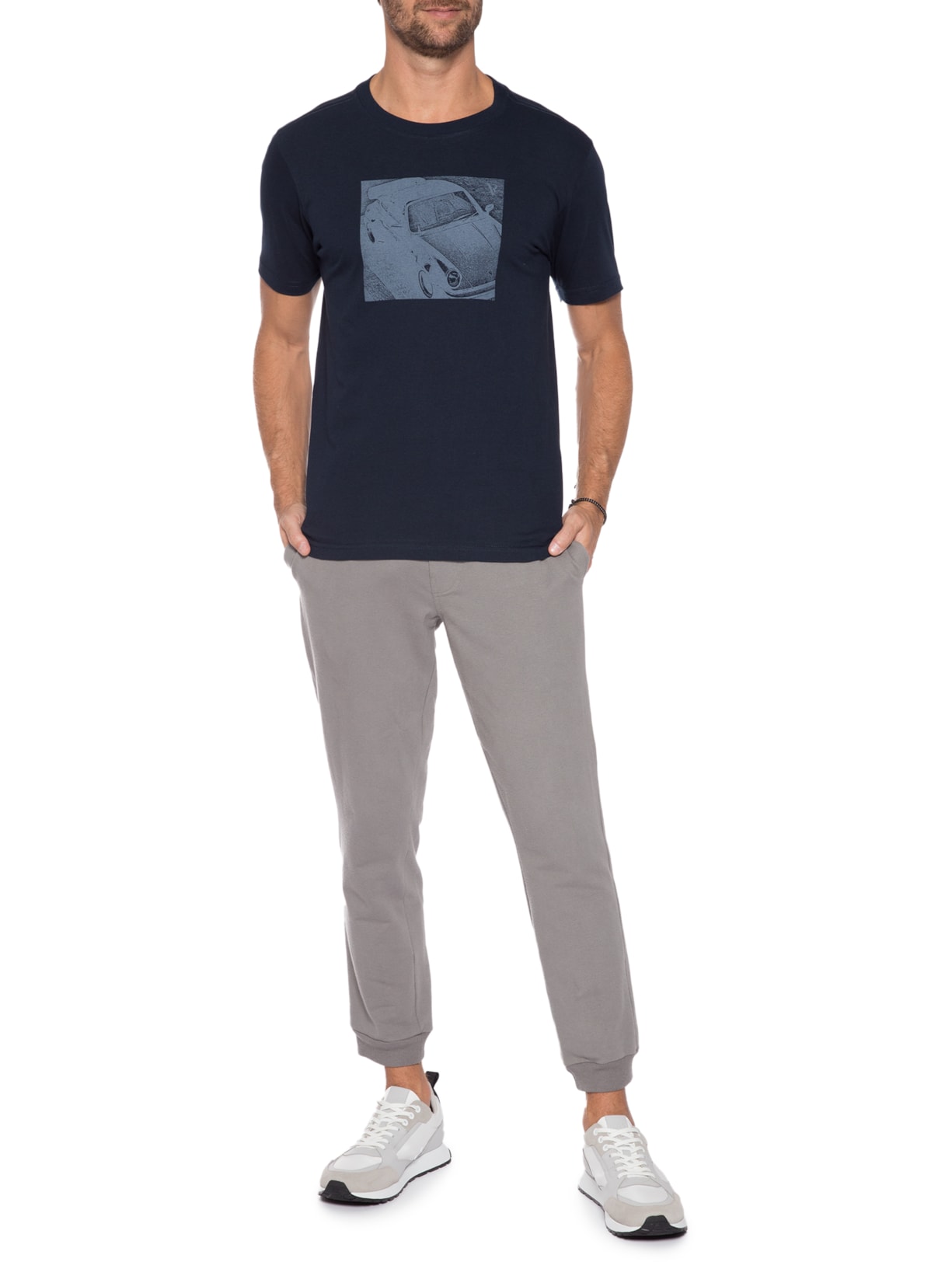 Camiseta Masculina Estampa Darrel Azul Vr