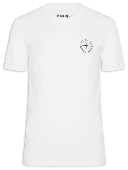 Camiseta Masculina Estampa De Adventure Club - Branco