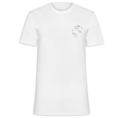 Camiseta Masculina Estampa De Peixes - Branco