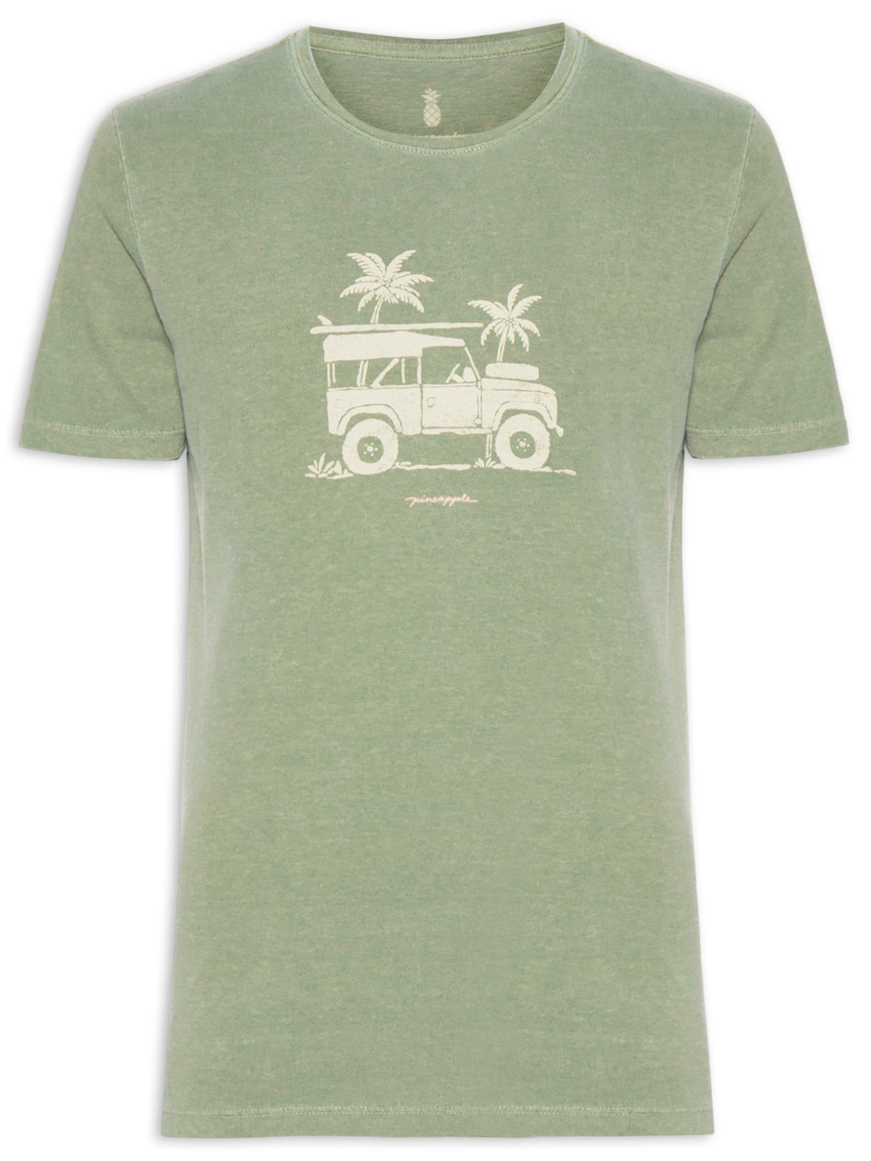 Camiseta Masculina Estampa Defender - Verde