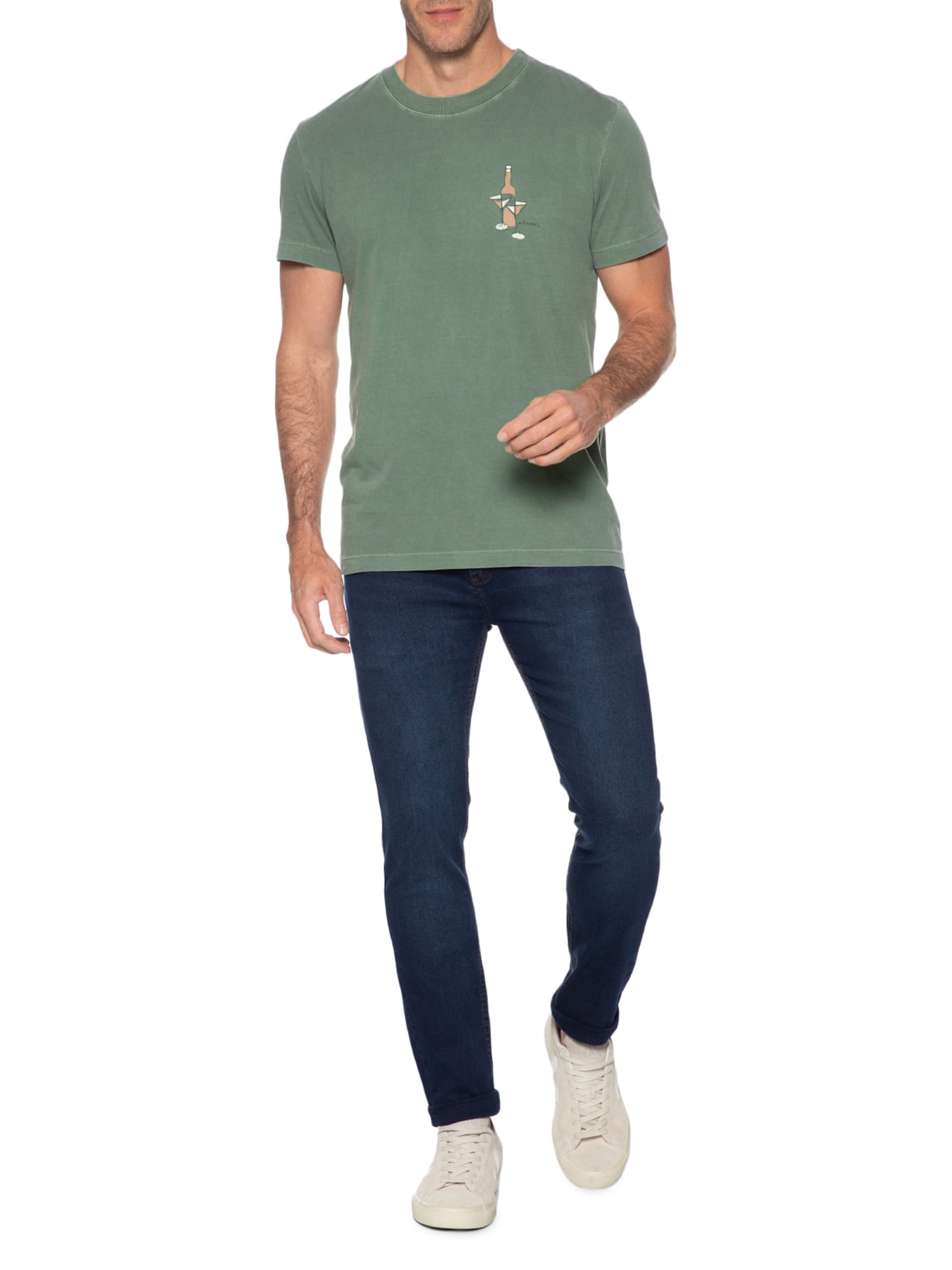 Camiseta Masculina Estampa Drink Verde Aramis