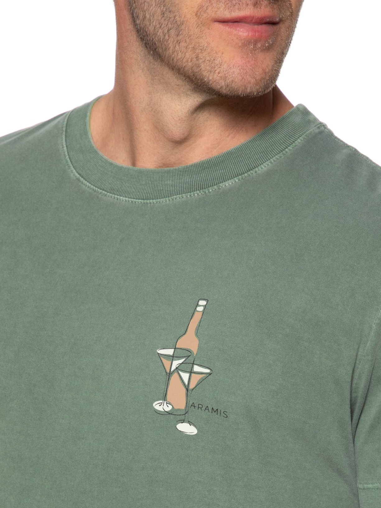 Camiseta Masculina Estampa Drink Verde Aramis