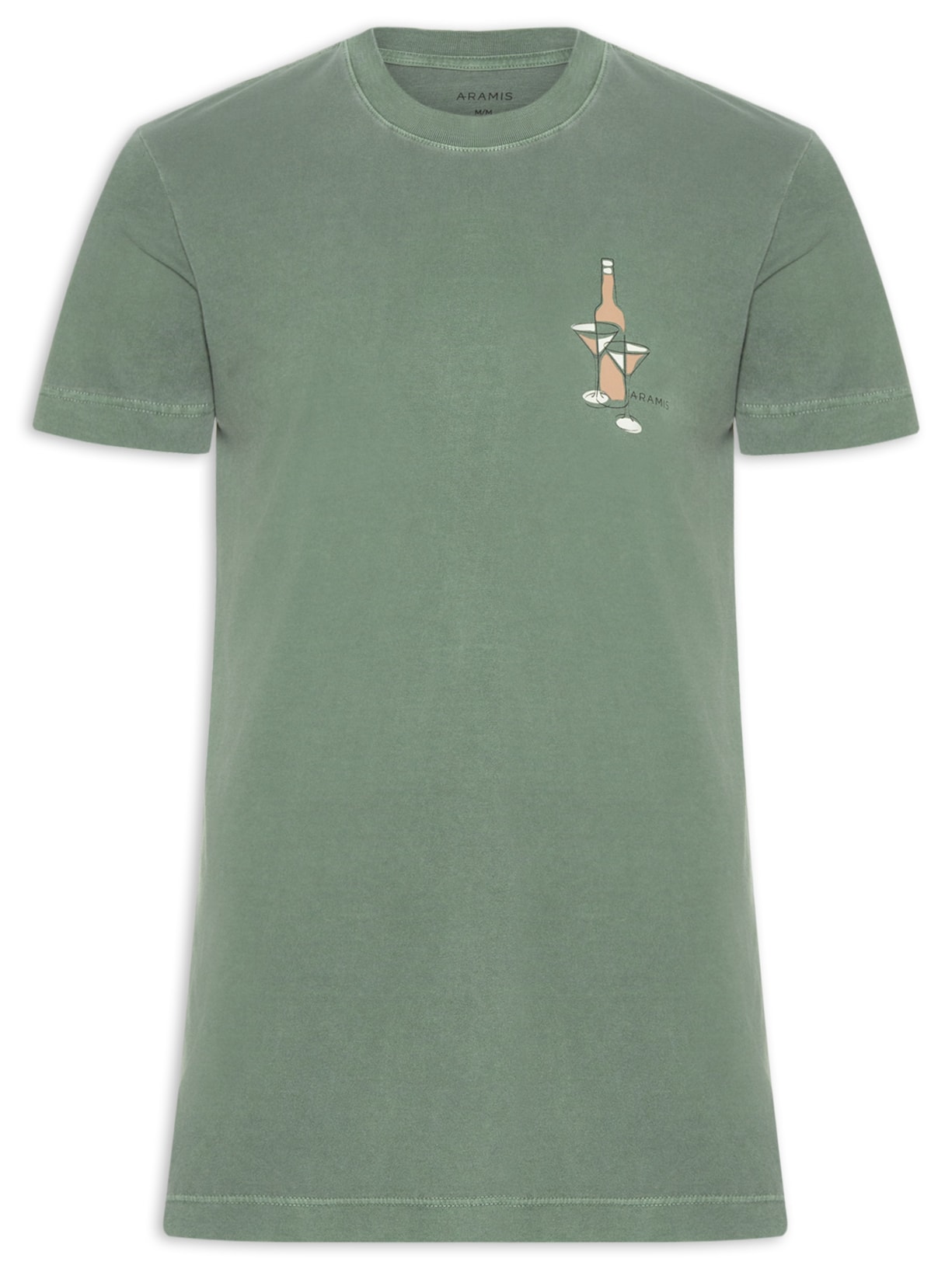 Camiseta Masculina Estampa Drink - Verde