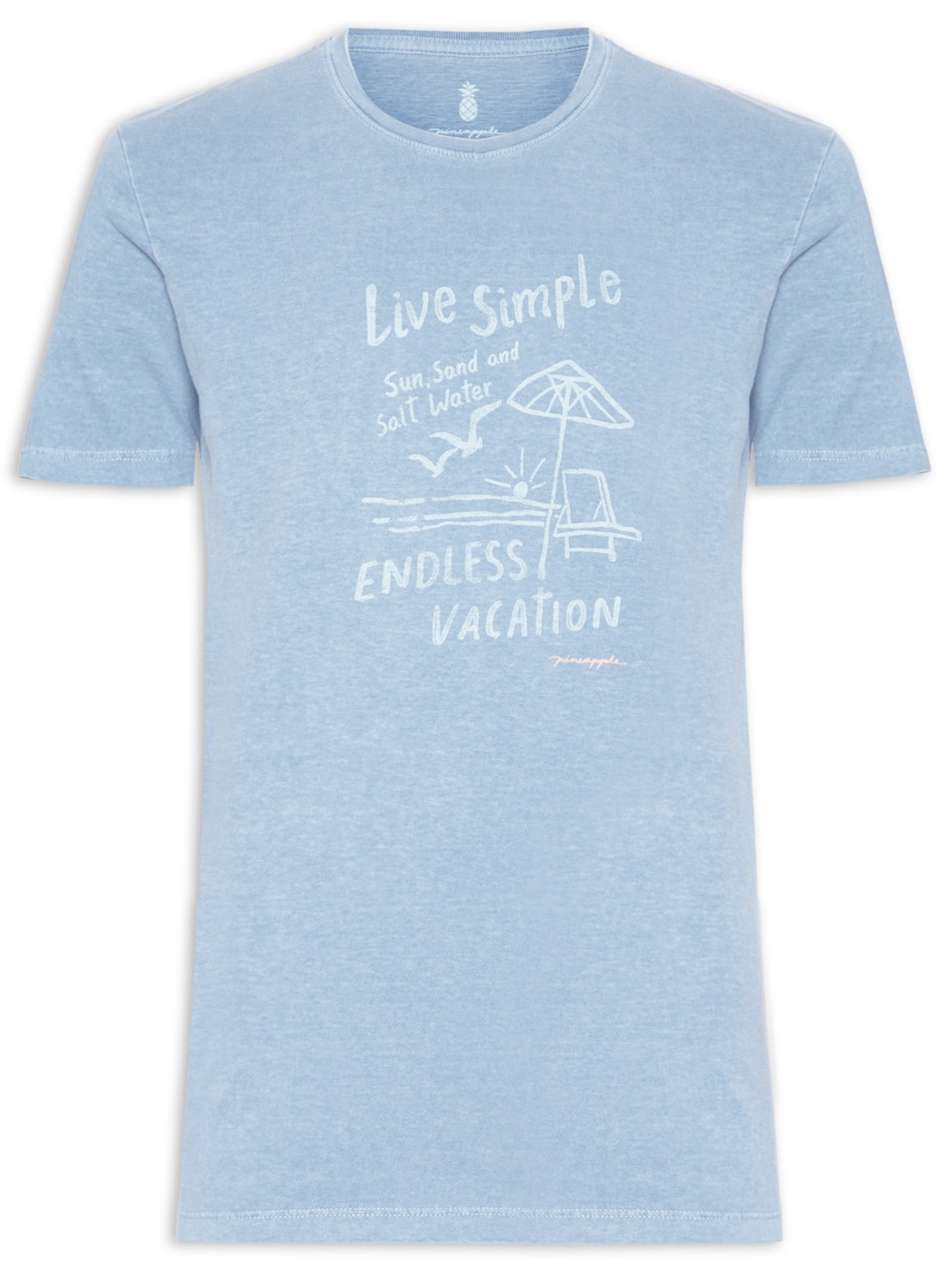 Camiseta Masculina Estampa Endless Vacation Stone - Azul