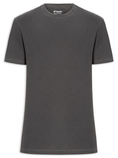 Camiseta Masculina Estampa Flores - Cinza