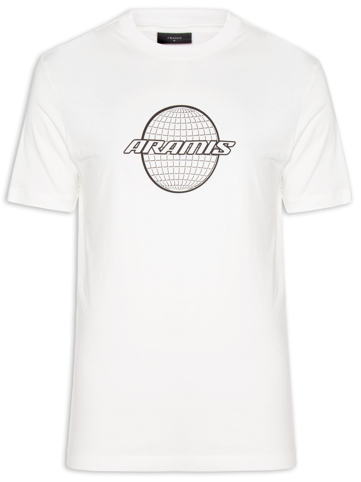 Camiseta Masculina Estampa Globe - Branco