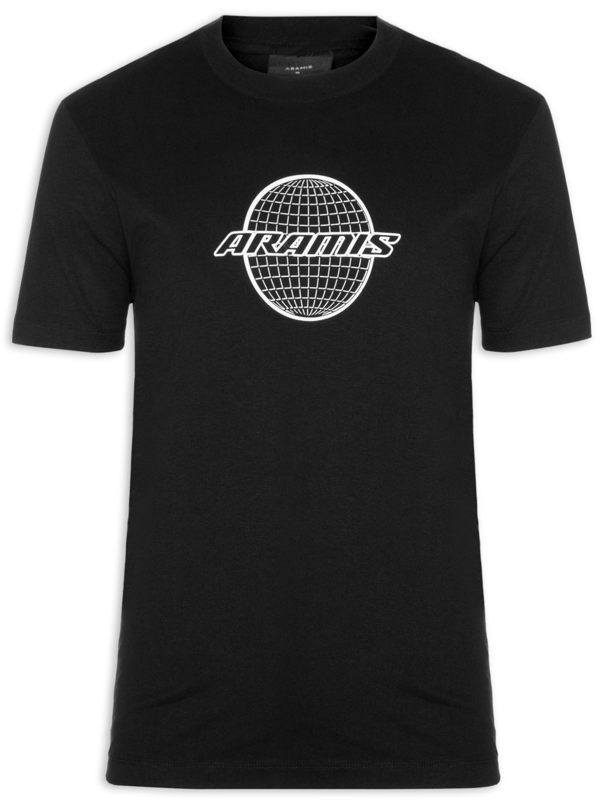 Camiseta Masculina Estampa Globe - Preto