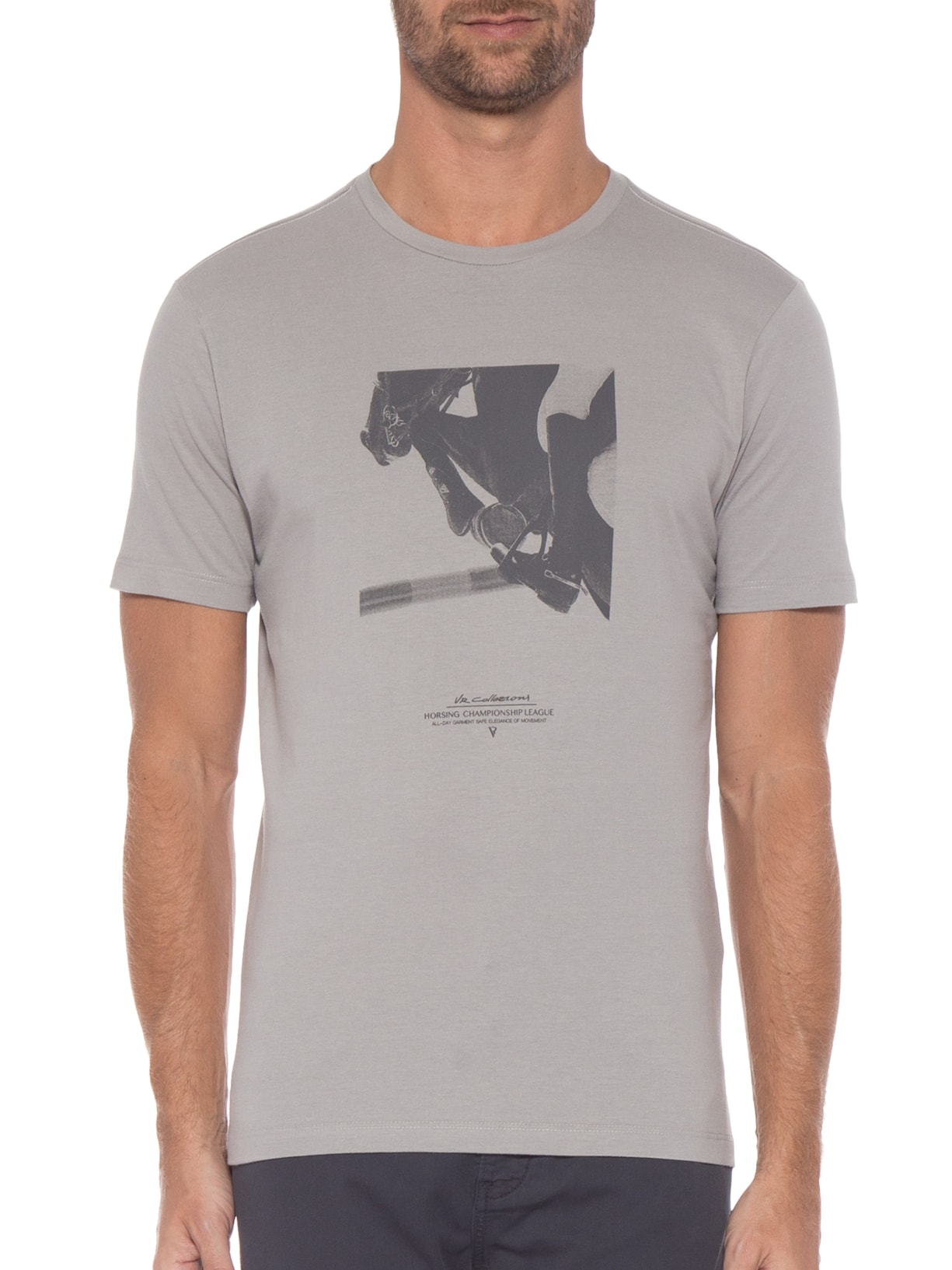 Camiseta Masculina Estampa Horsing Cinza Vr