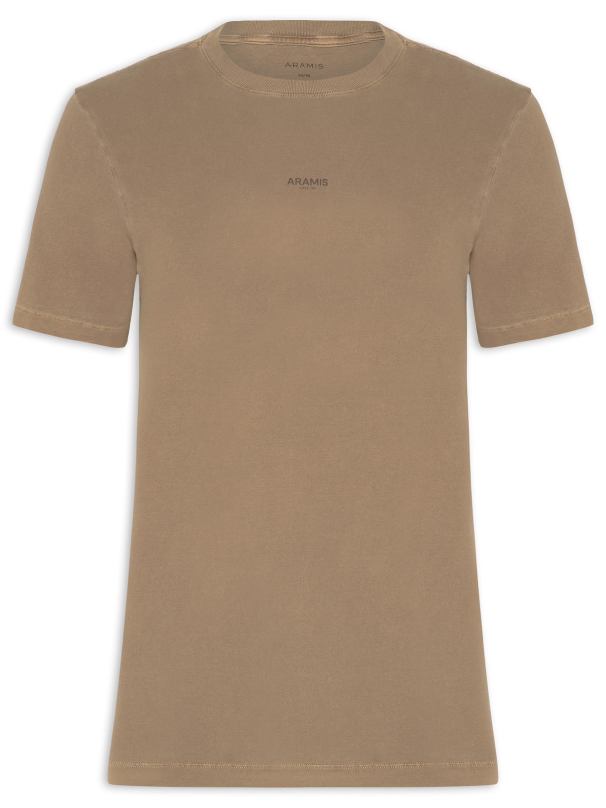 Camiseta Masculina Estampa Lavada - Marrom