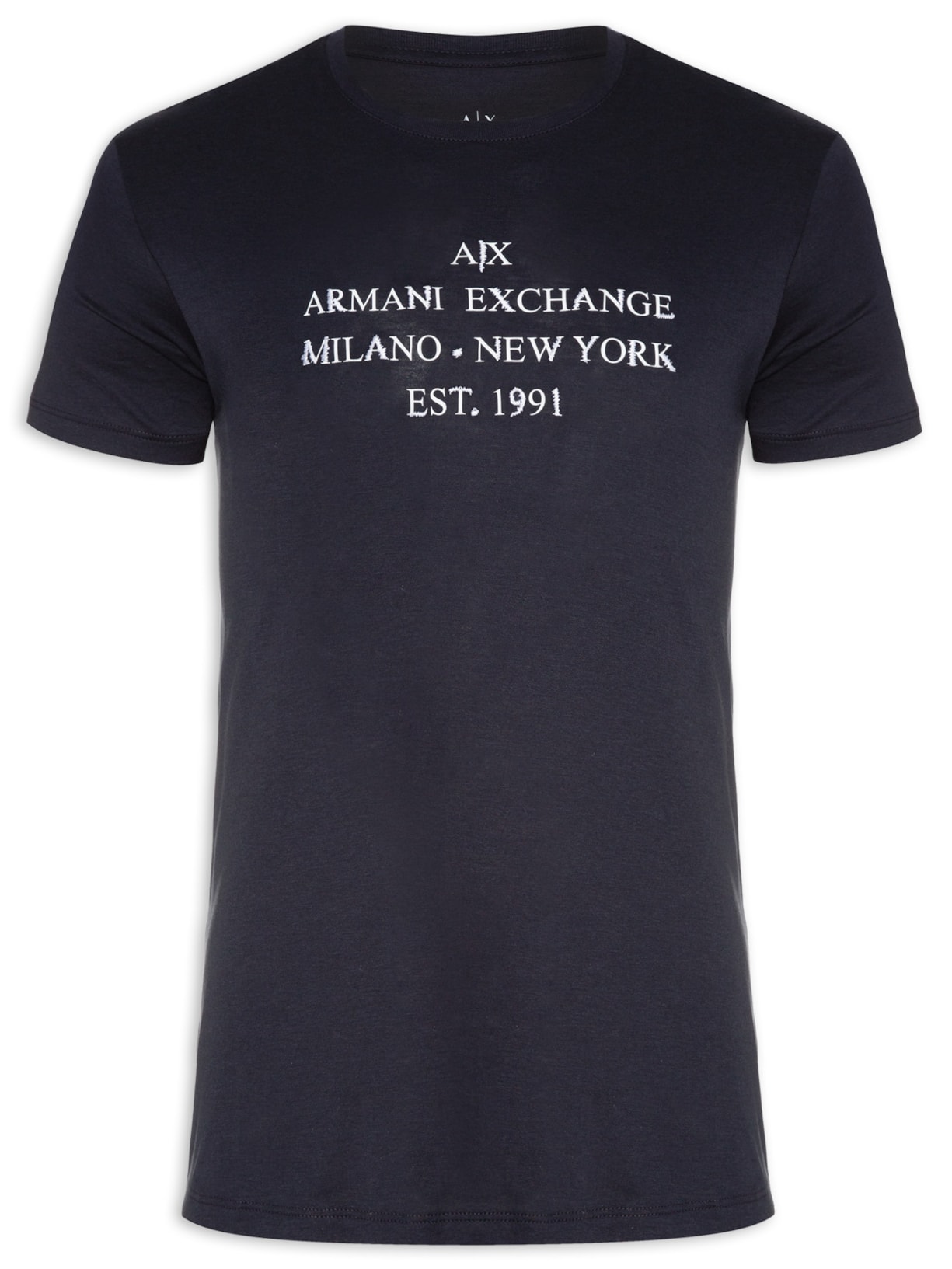 Camiseta Masculina Estampa Localizada Azul Armani Exchange