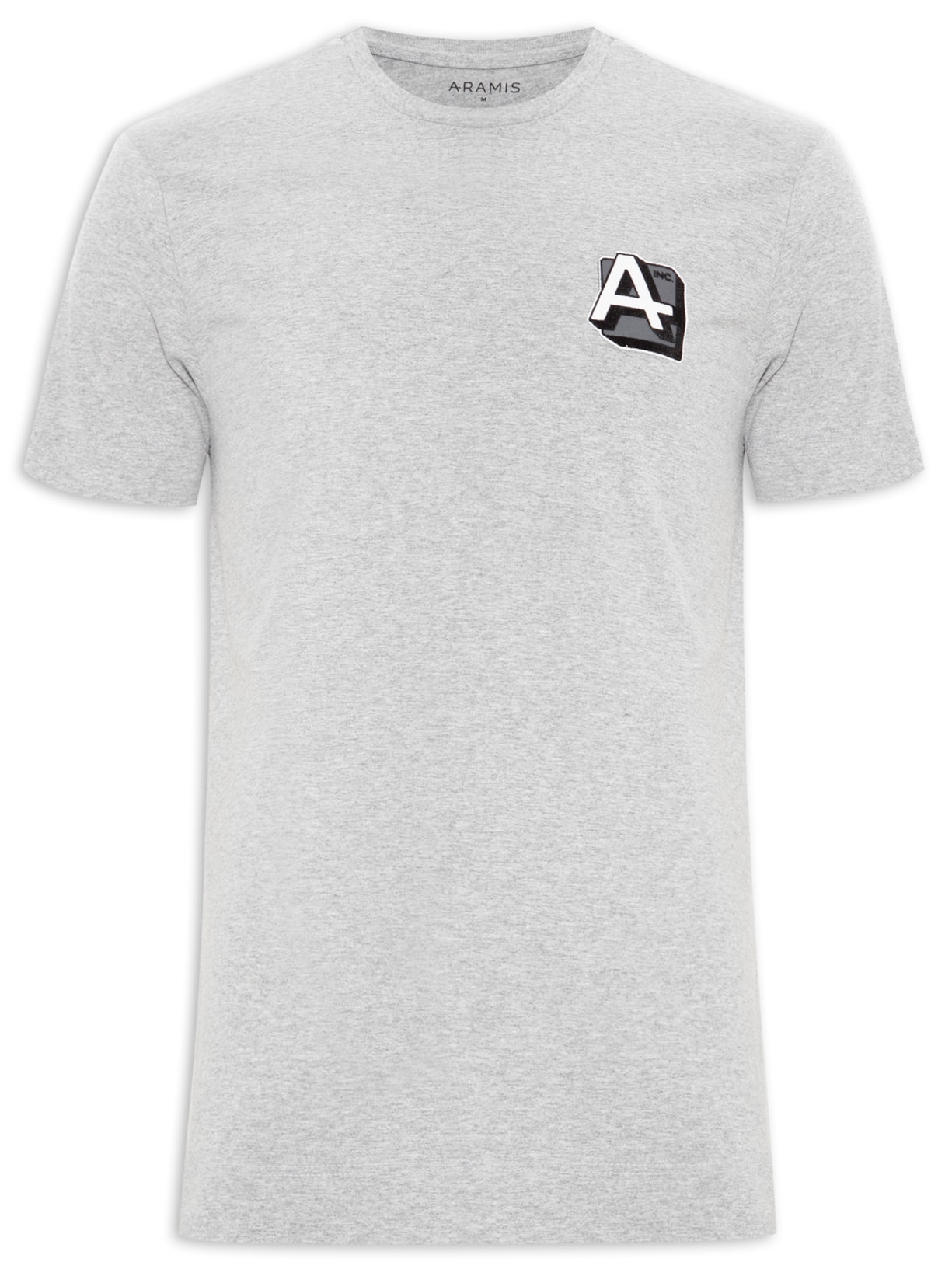 Camiseta Masculina Estampa Logo College - Cinza