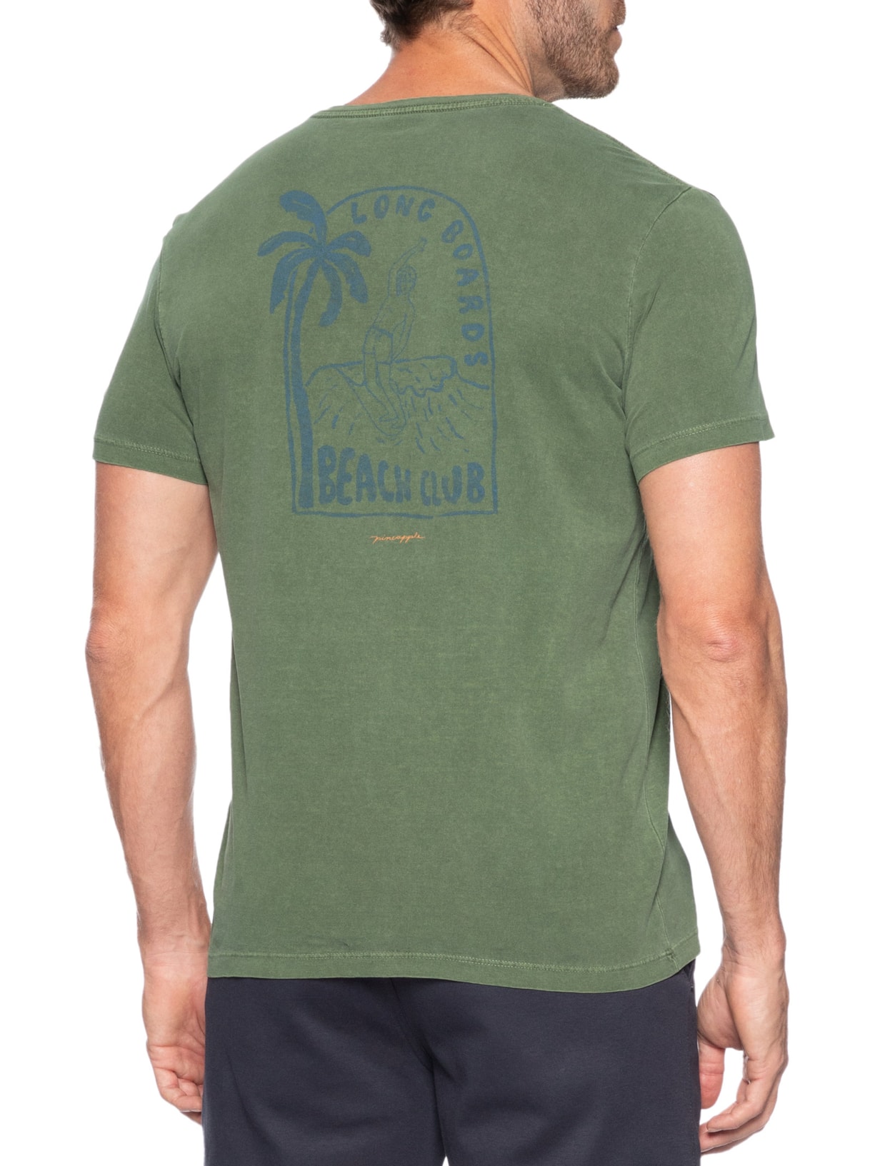 Camiseta Masculina Estampa Long Boards Verde Pineapple