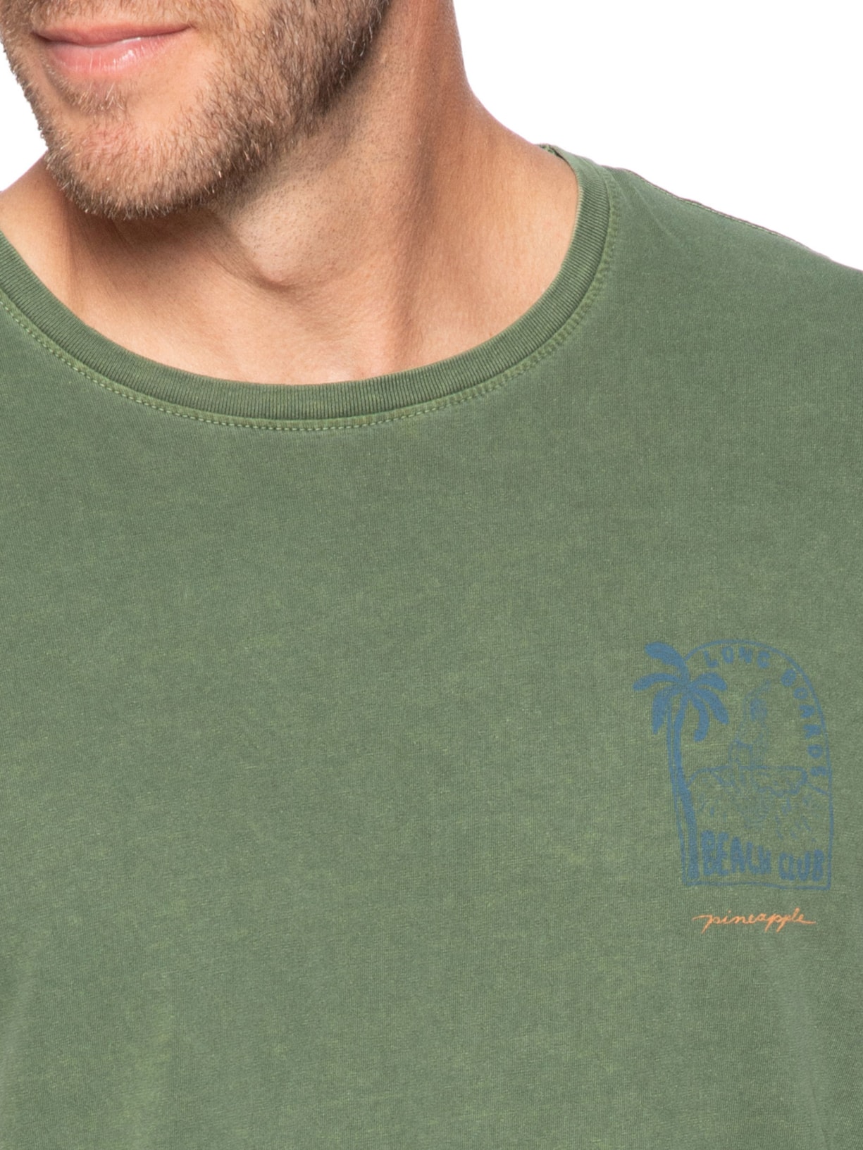 Camiseta Masculina Estampa Long Boards Verde Pineapple