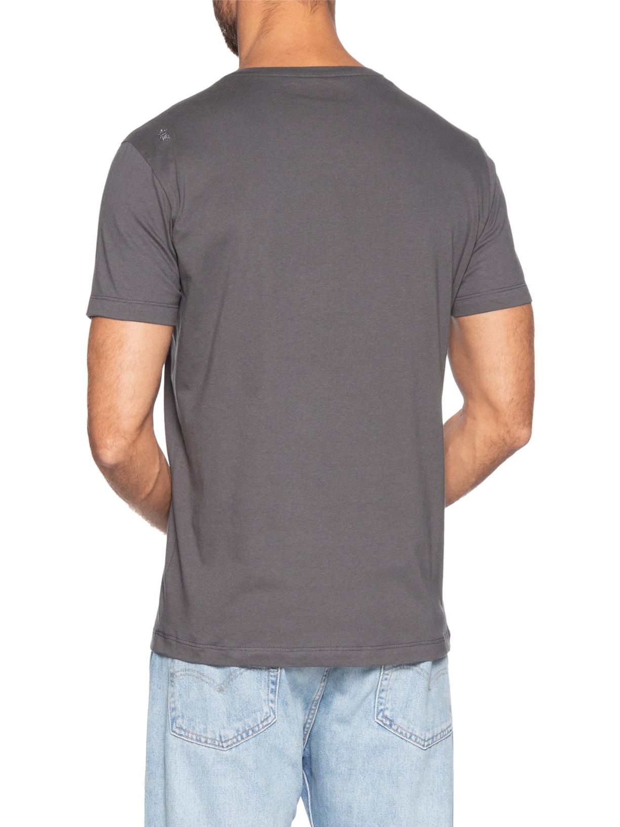 Camiseta Masculina Estampa Make Money Cinza Sergio K
