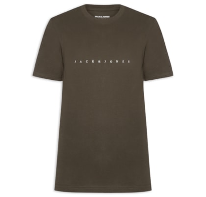 Camiseta Masculina Estampa - Marrom