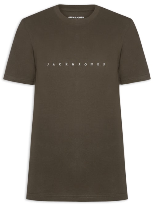 Camiseta Masculina Estampa - Marrom