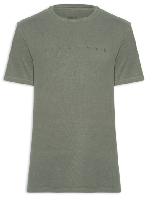 Camiseta Masculina Estampa Minimal Peito - Verde