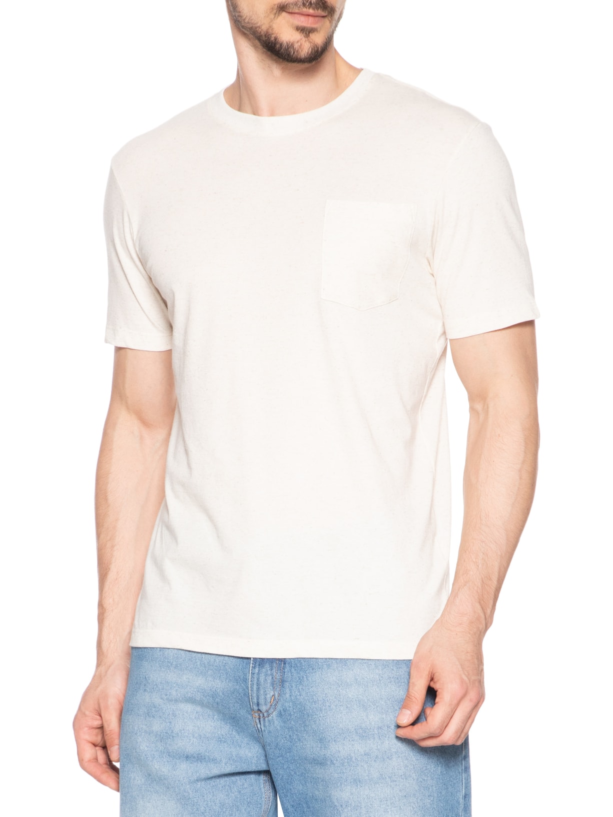 Camiseta Masculina Estampa NS Aparecida Off White Zapalla
