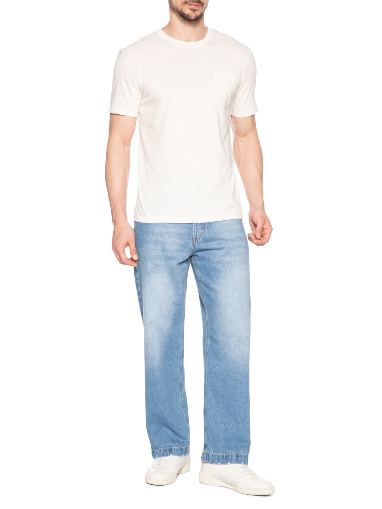 Camiseta Masculina Estampa NS Aparecida Off White Zapalla