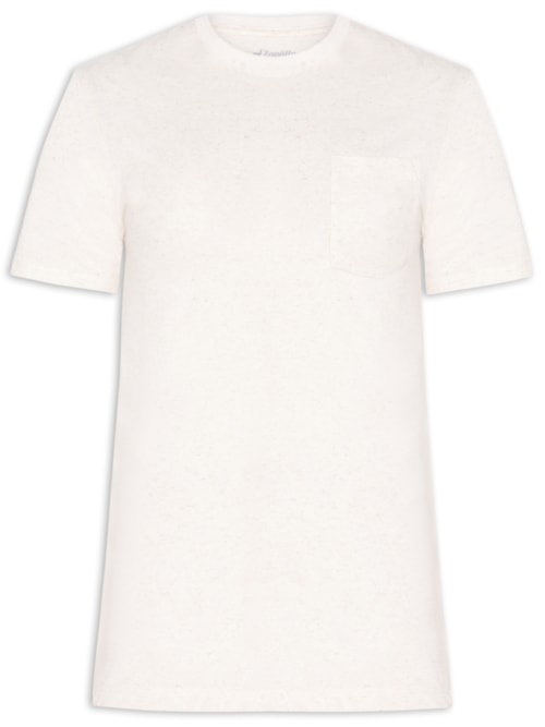 Camiseta Masculina Estampa NS Aparecida – Off White