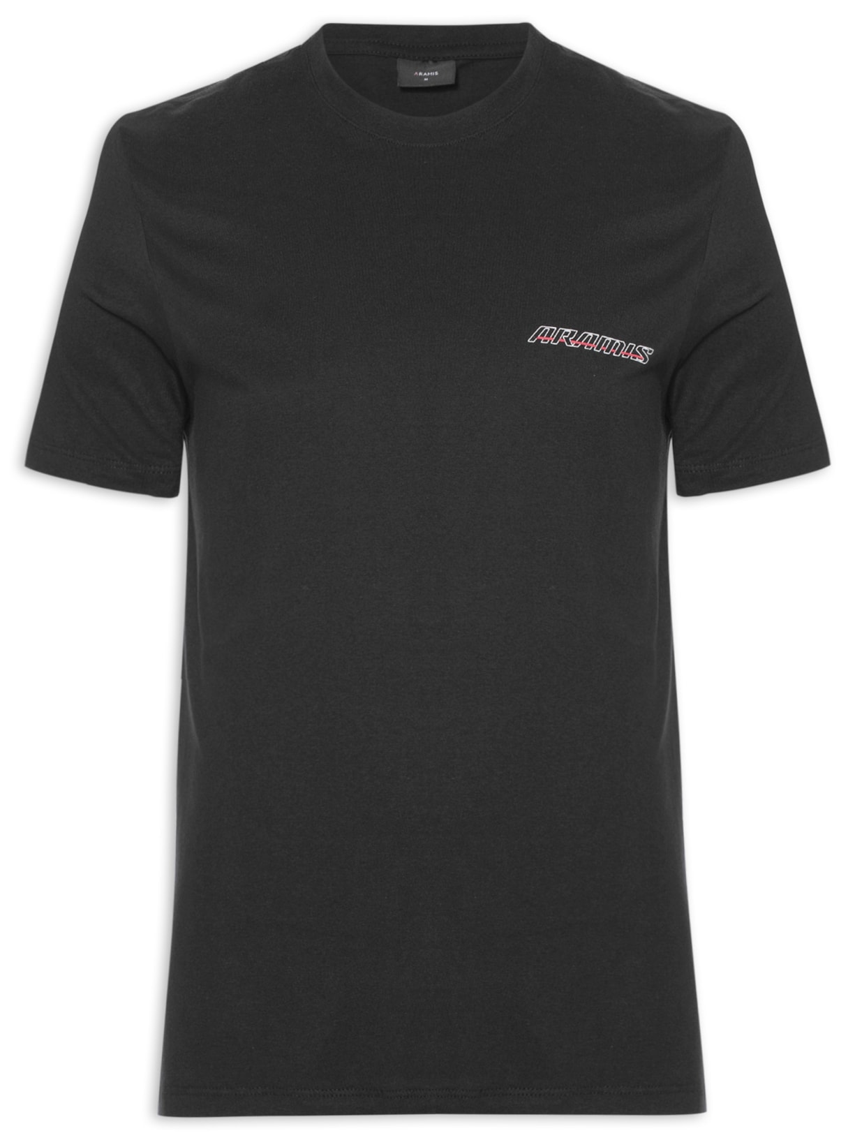 Camiseta Masculina Estampa Outline Red Line Preto Aramis