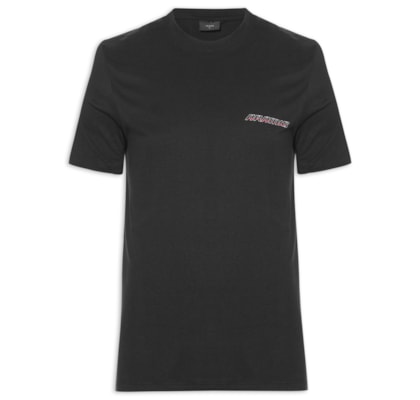 Camiseta Masculina Estampa Outline Red Line - Preto