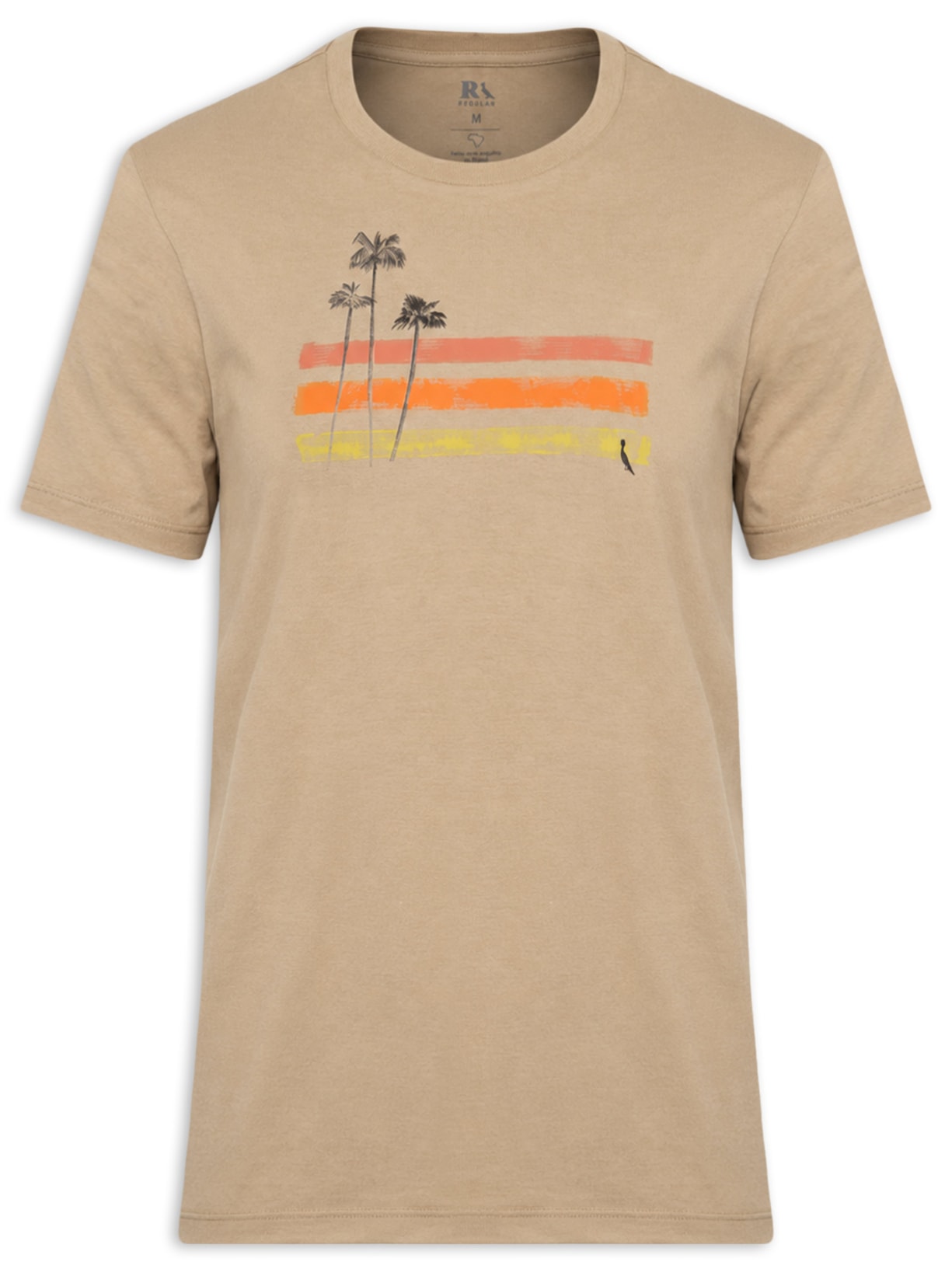 Camiseta Masculina Estampa Palm Water Bege Reserva