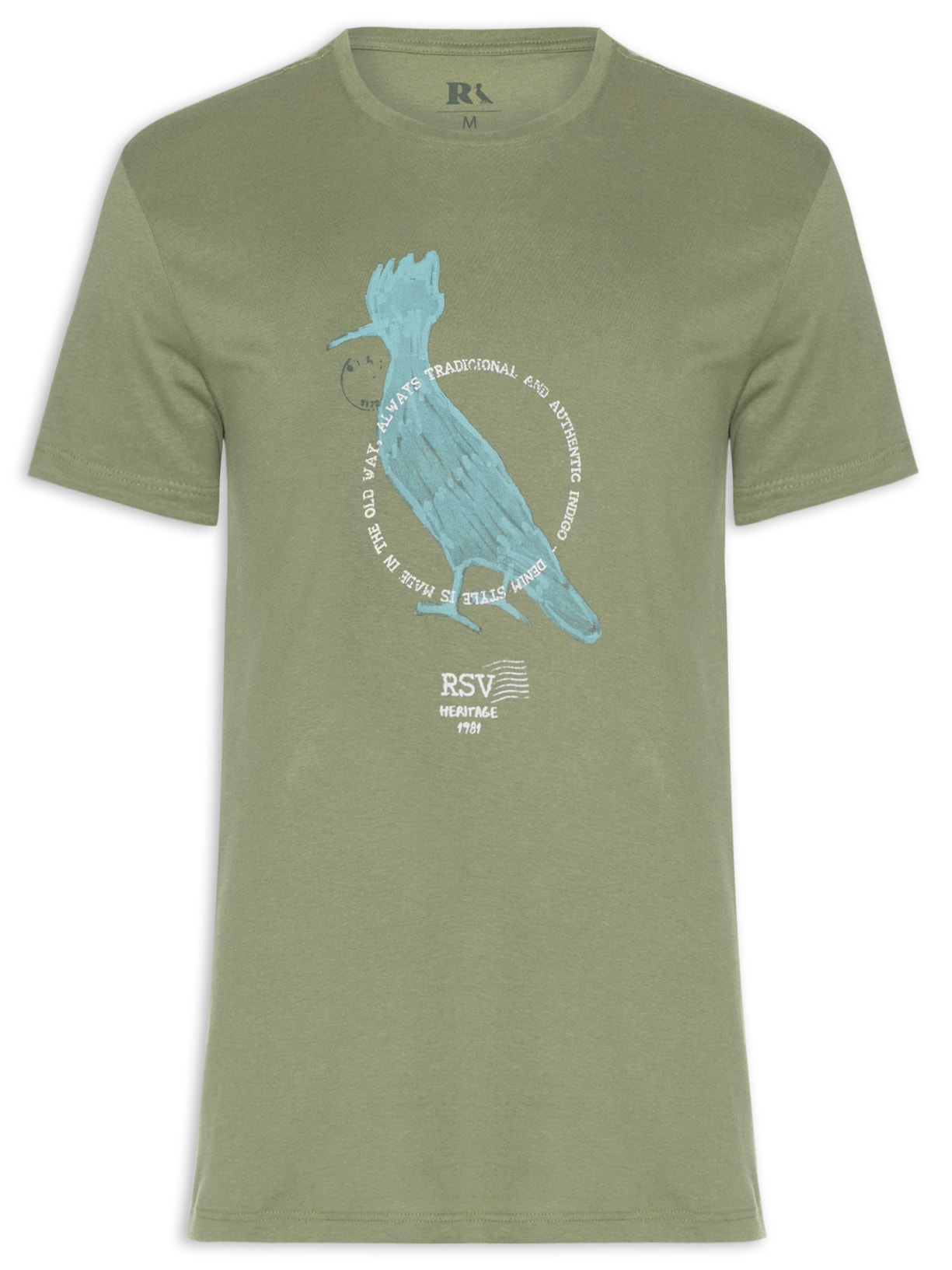 Camiseta Masculina Estampa Pica Pau Heritage - Verde