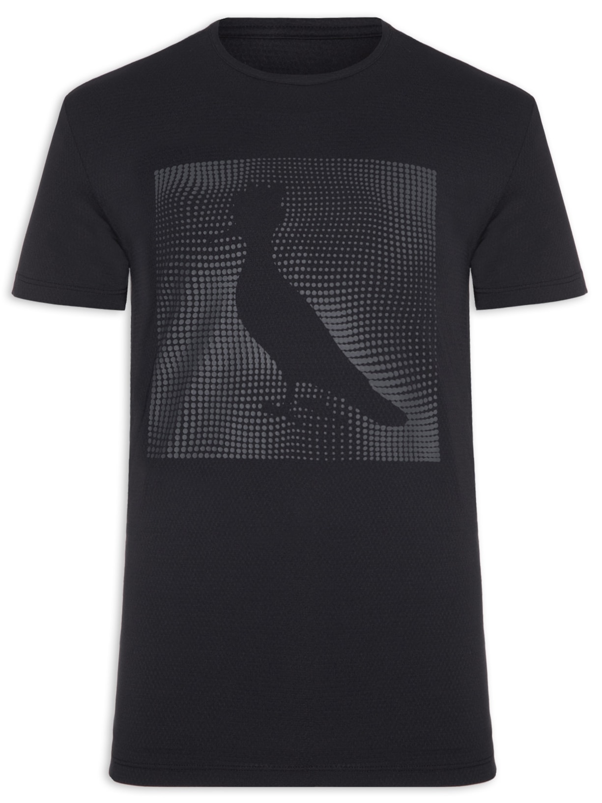 Camiseta Masculina Estampa Pica Pau Hi-Tech Pinos Preto Reserva