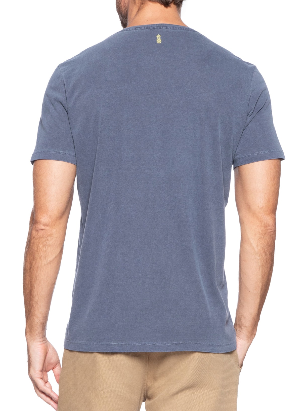 Camiseta Masculina Estampa Plage Magique Stone Azul Pineapple