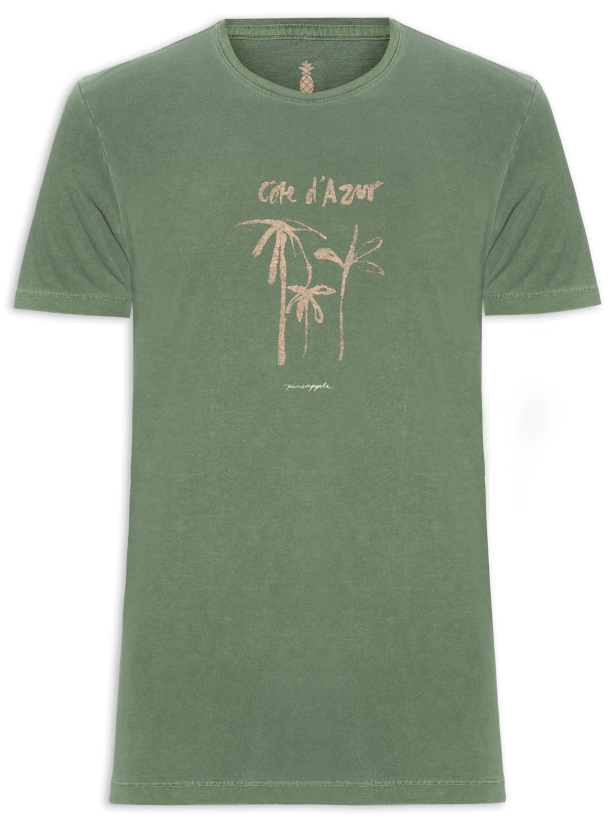 Camiseta Masculina Estampa Praia Côte D'Azur - Verde